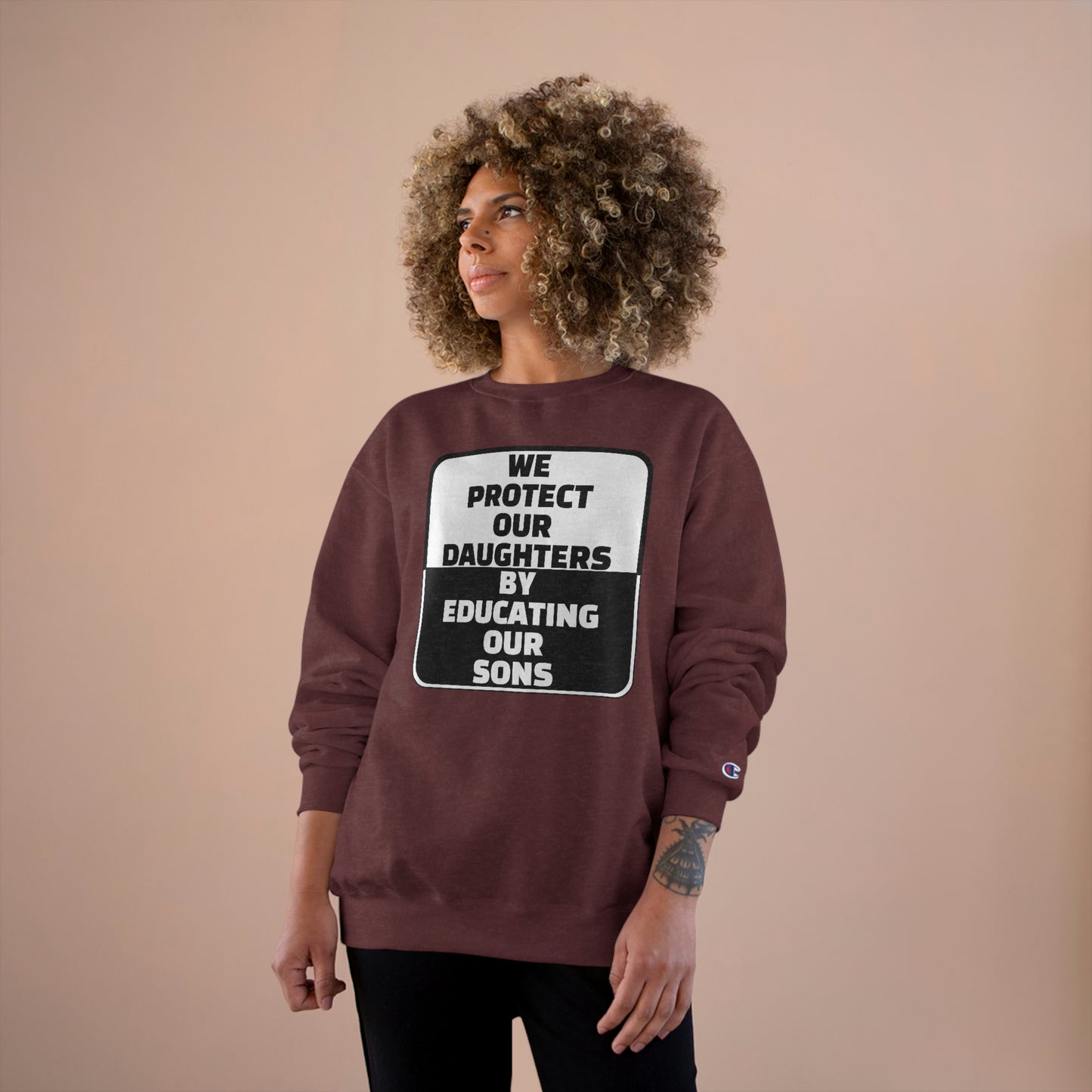Educate our Sons - Gender Equality - Men's Champion Sweatshirt