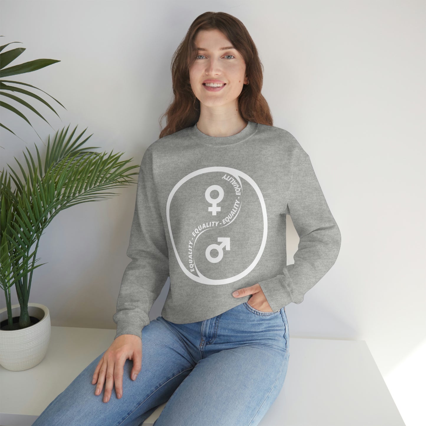 Yin Yang Equality - Gender Equality - Unisex Heavy Blend™ Crewneck Sweatshirt