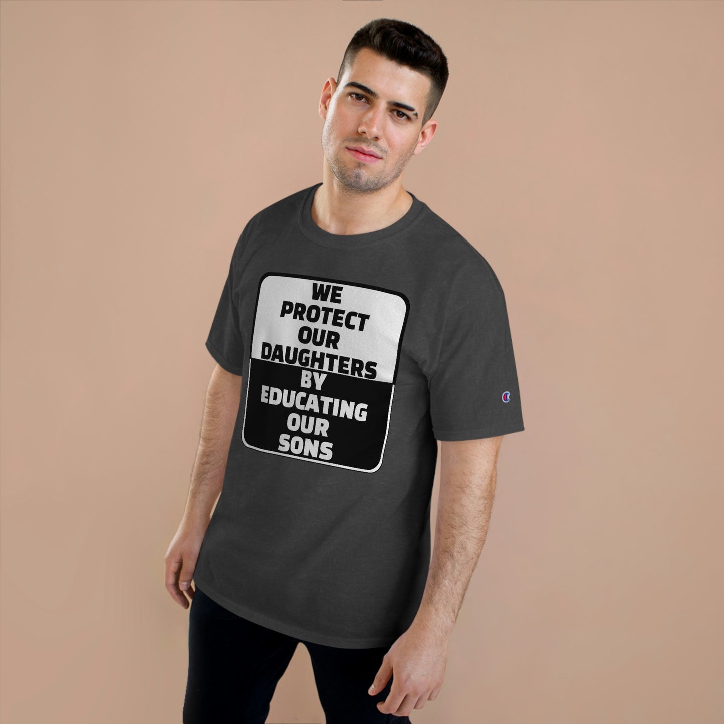 Educate our Sons - Gender Equality - Men's Champion T-Shirt