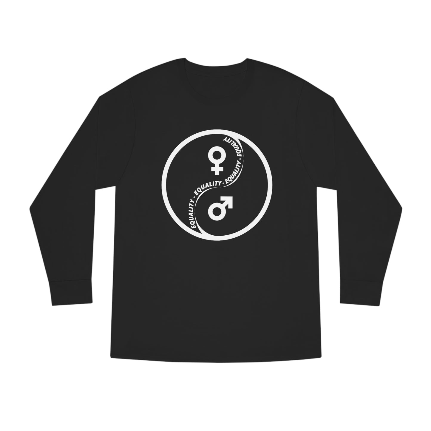 Yin Yang Equality - Gender Equality Men's - Long Sleeve Crewneck Tee