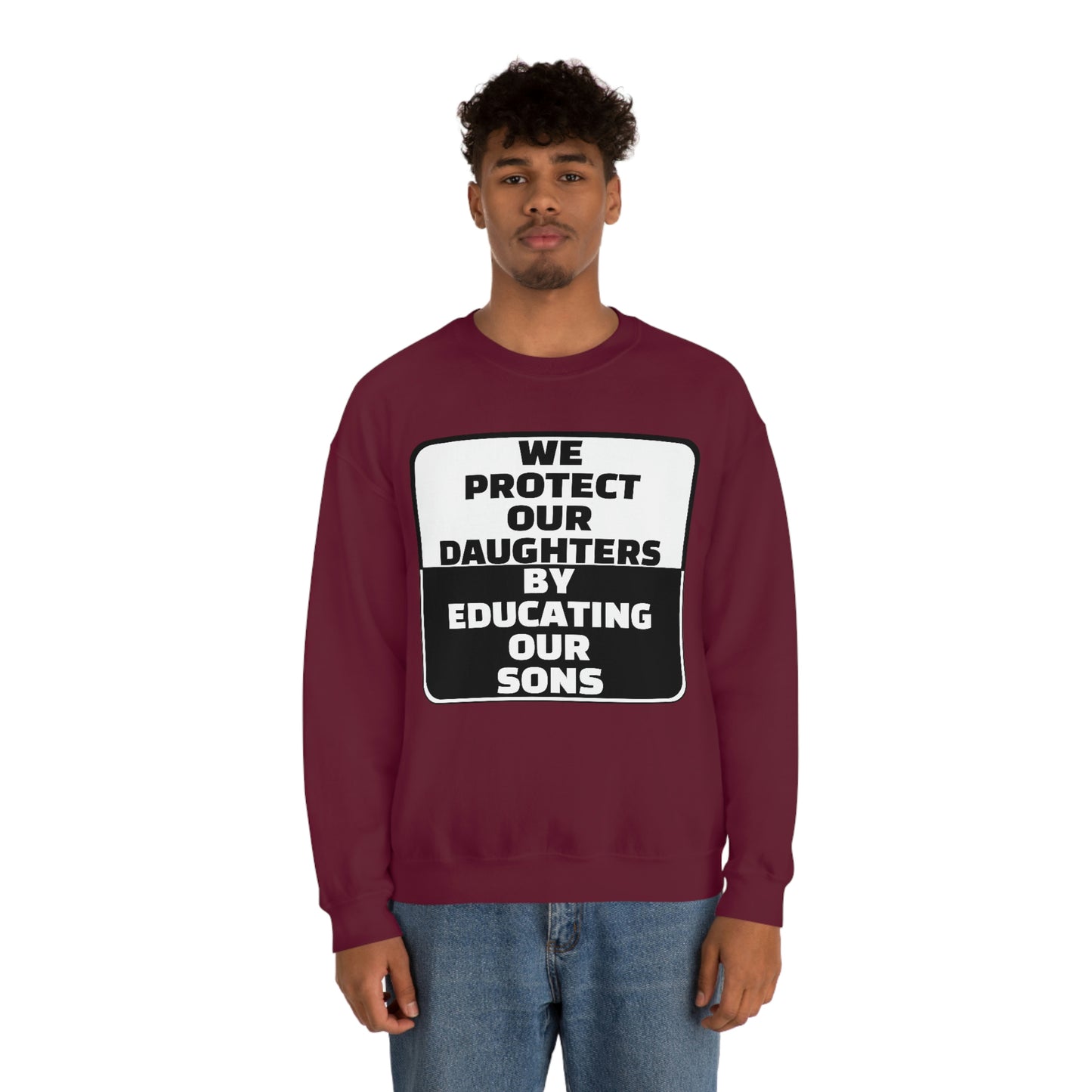 Educate our Sons - Gender Equality - Unisex Heavy Blend™ Crewneck Sweatshirt