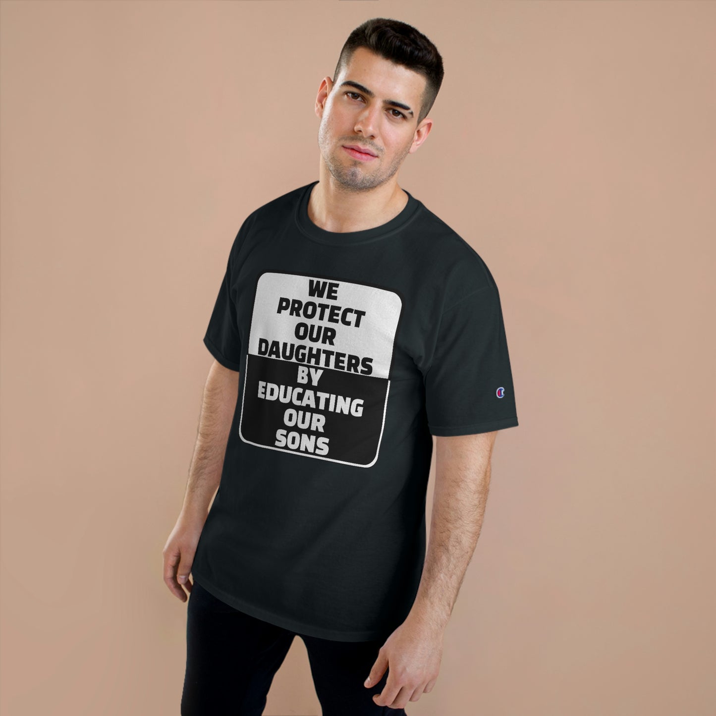 Educate our Sons - Gender Equality - Men's Champion T-Shirt