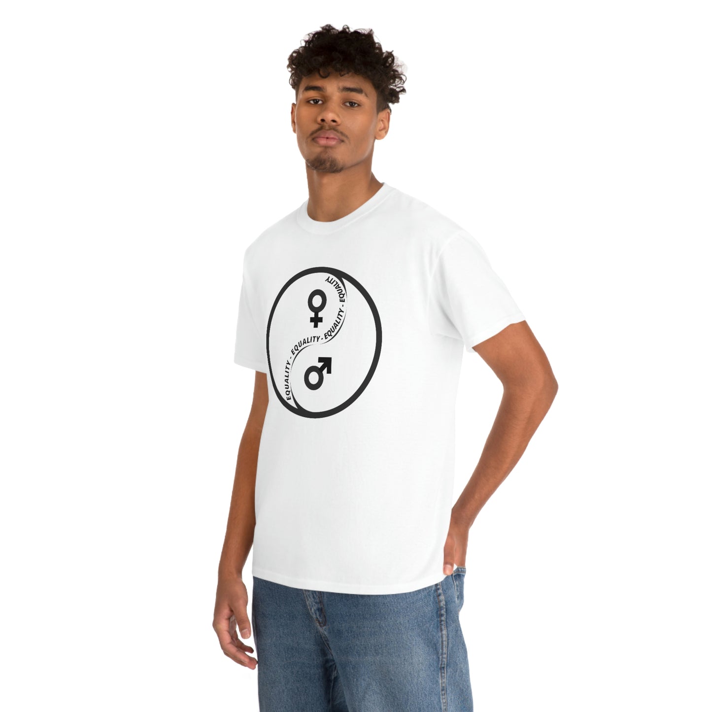 Yin Yang Equality - Gender Equality - Unisex Heavy Cotton Tee