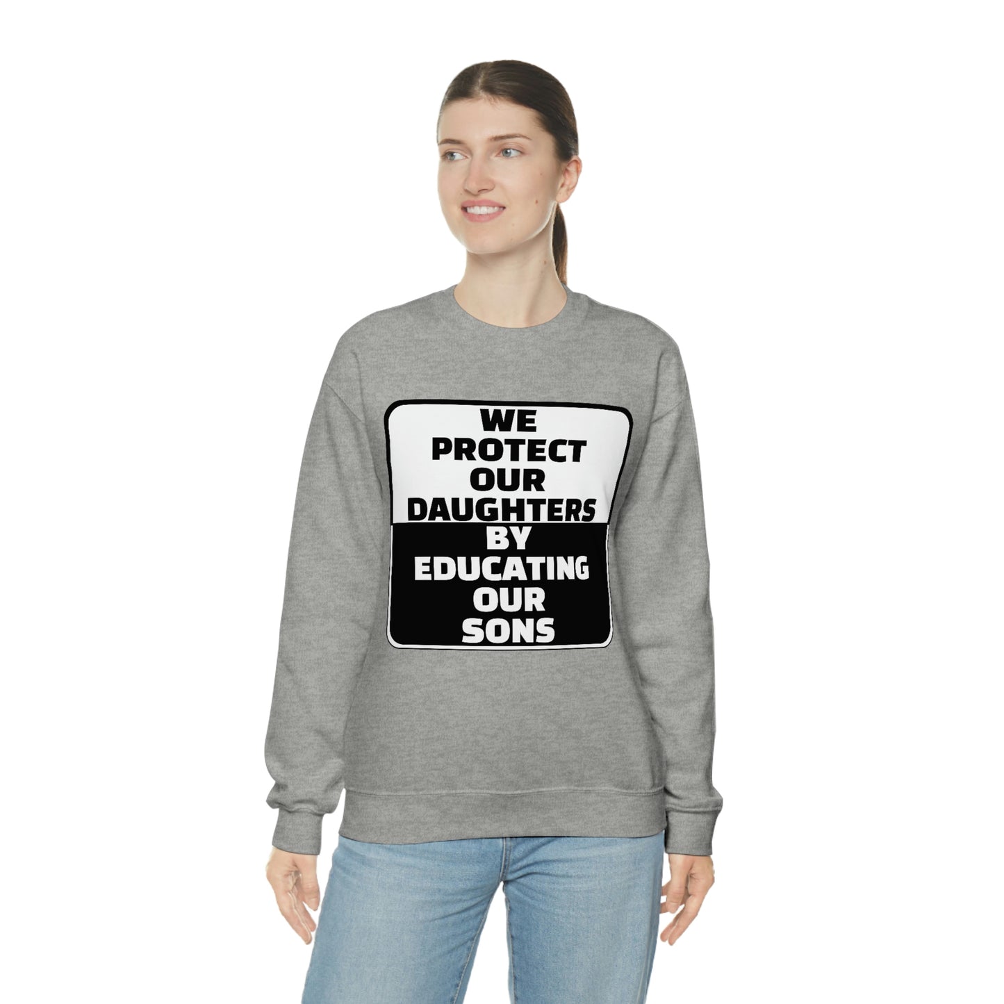Educate our Sons - Gender Equality - Unisex Heavy Blend™ Crewneck Sweatshirt