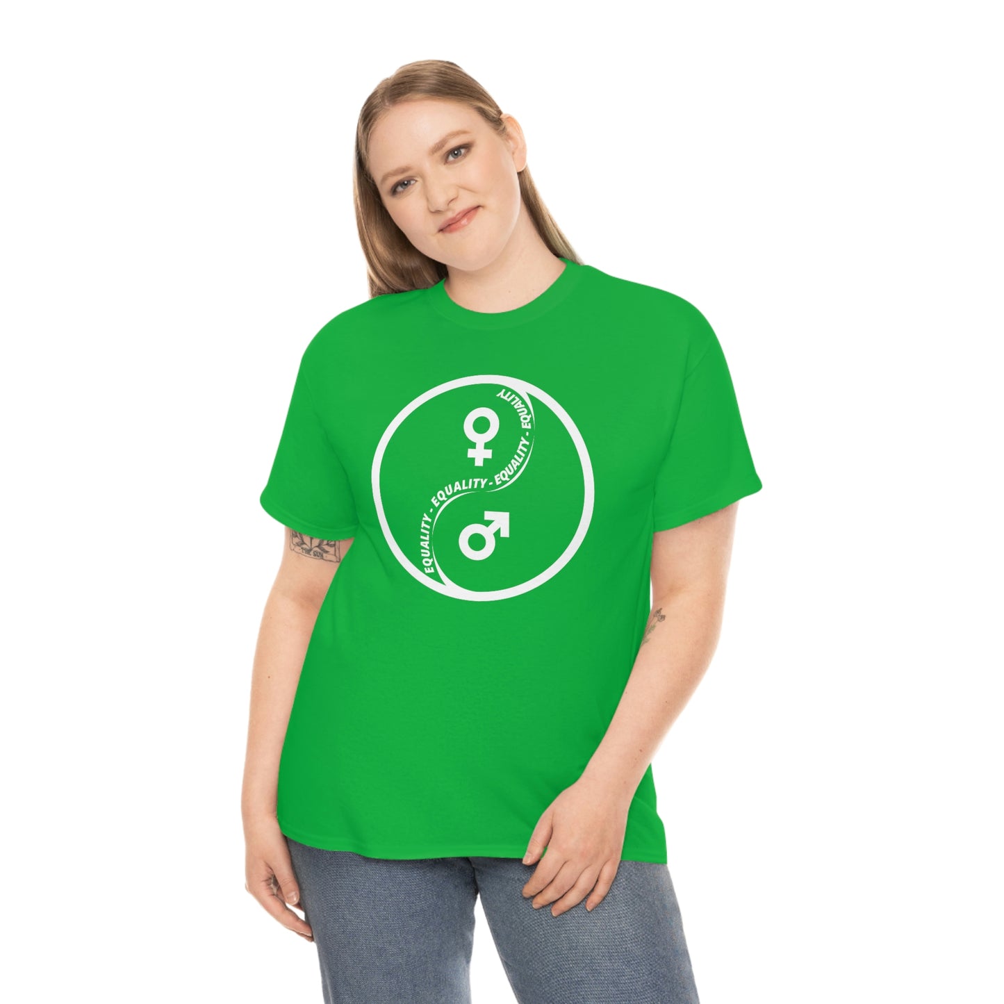 Yin Yang Equality - Gender Equality - Unisex Heavy Cotton Tee