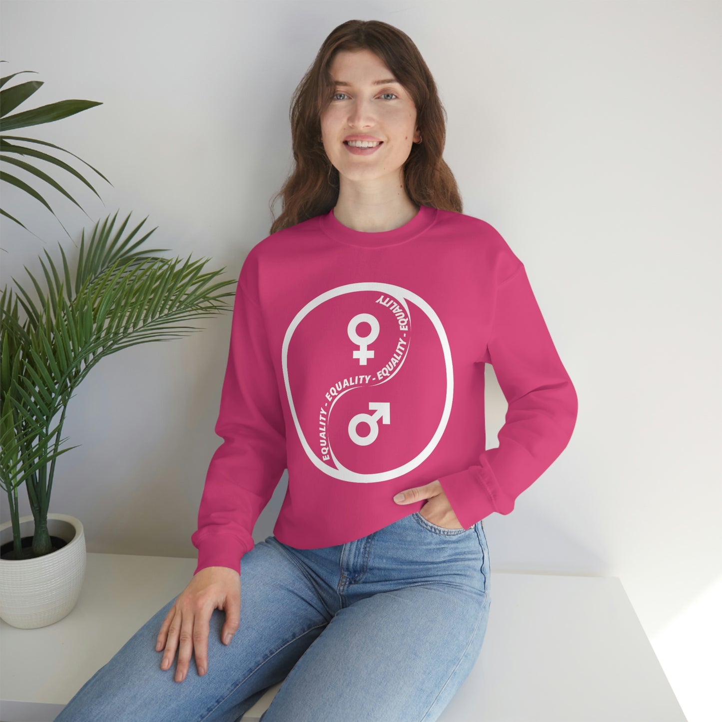 Yin Yang Equality - Gender Equality - Unisex Heavy Blend™ Crewneck Sweatshirt