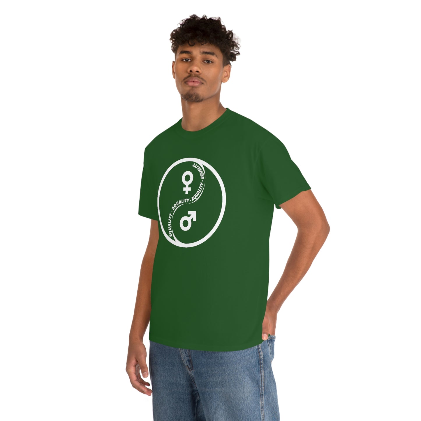 Yin Yang Equality - Gender Equality - Unisex Heavy Cotton Tee