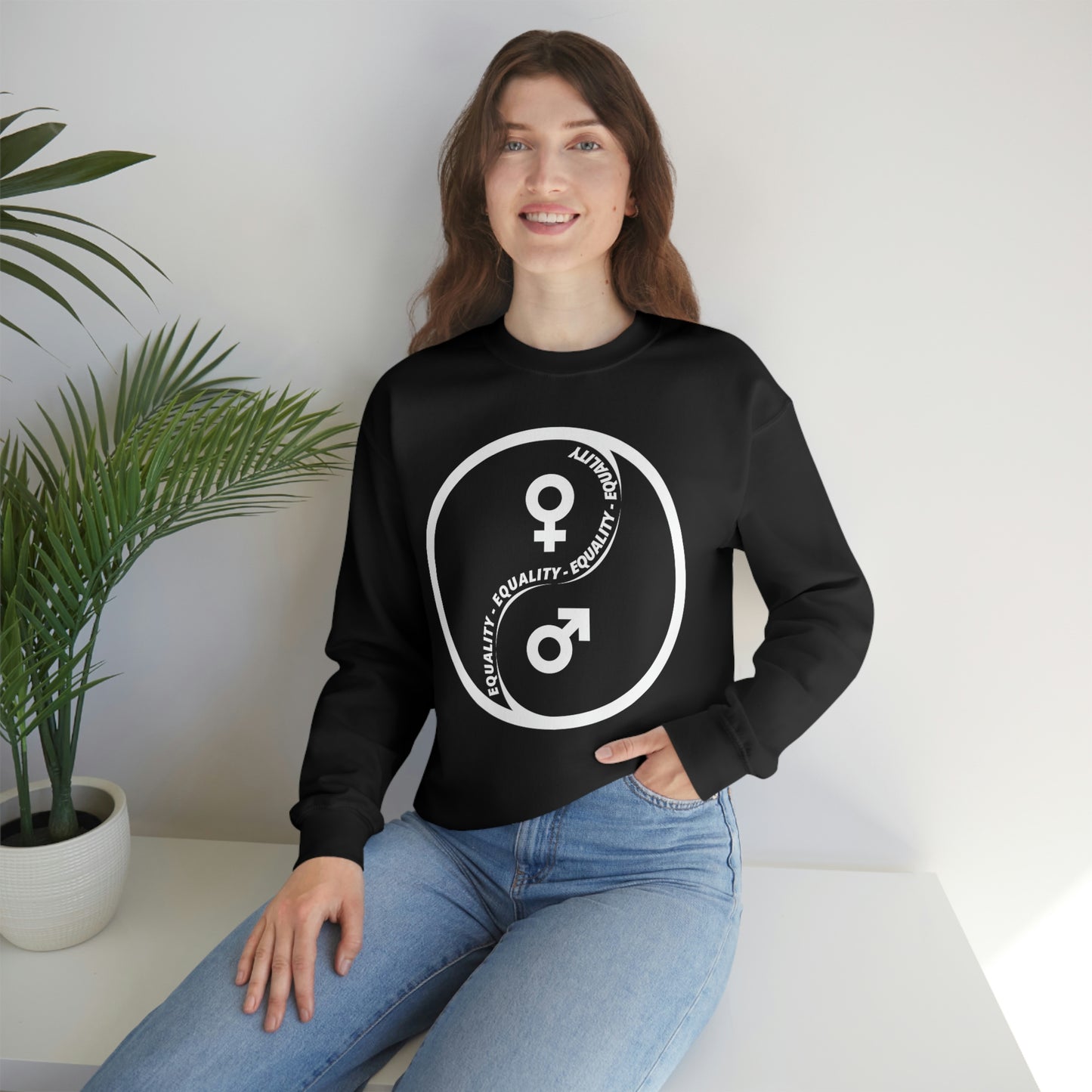 Yin Yang Equality - Gender Equality - Unisex Heavy Blend™ Crewneck Sweatshirt