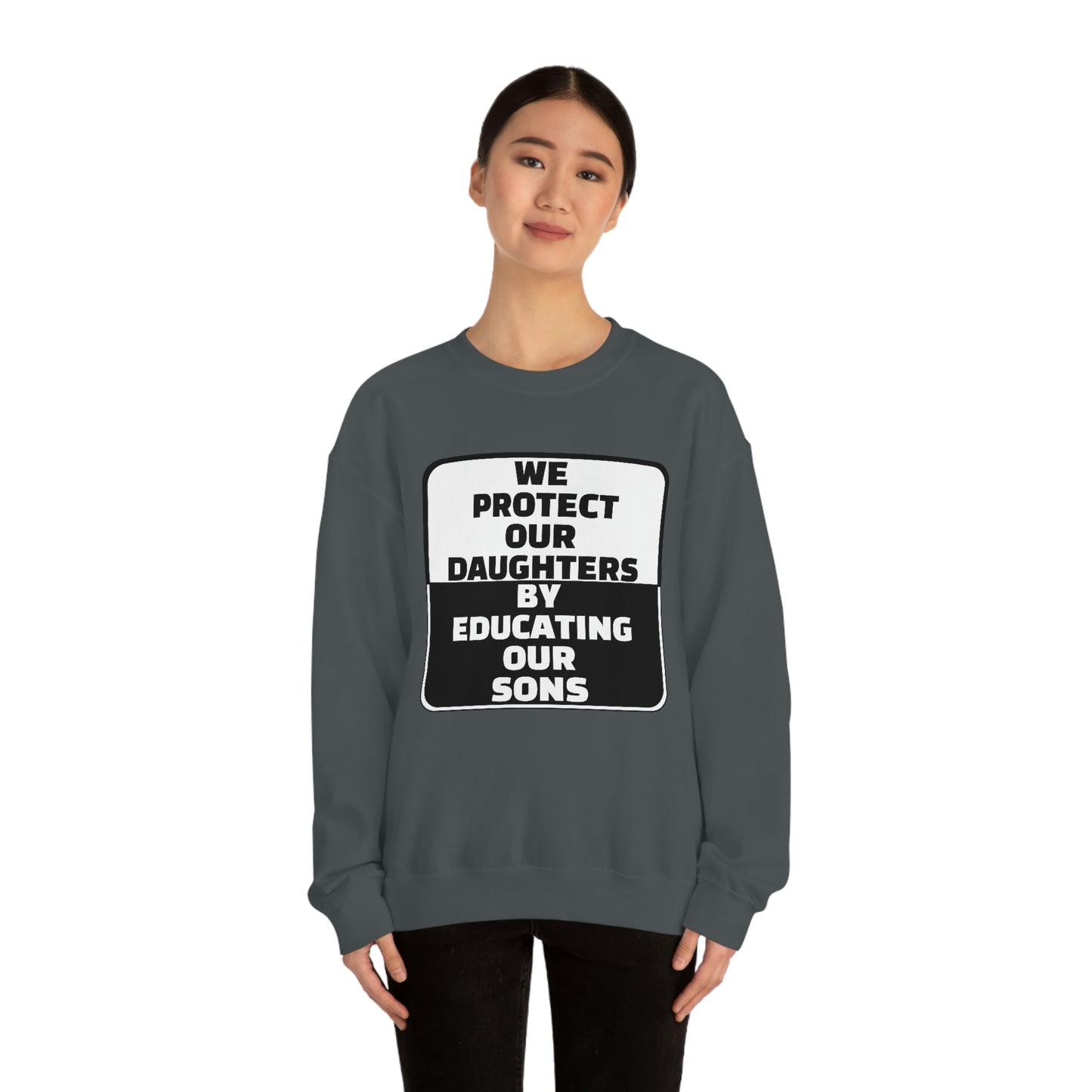 Educate our Sons - Gender Equality - Unisex Heavy Blend™ Crewneck Sweatshirt