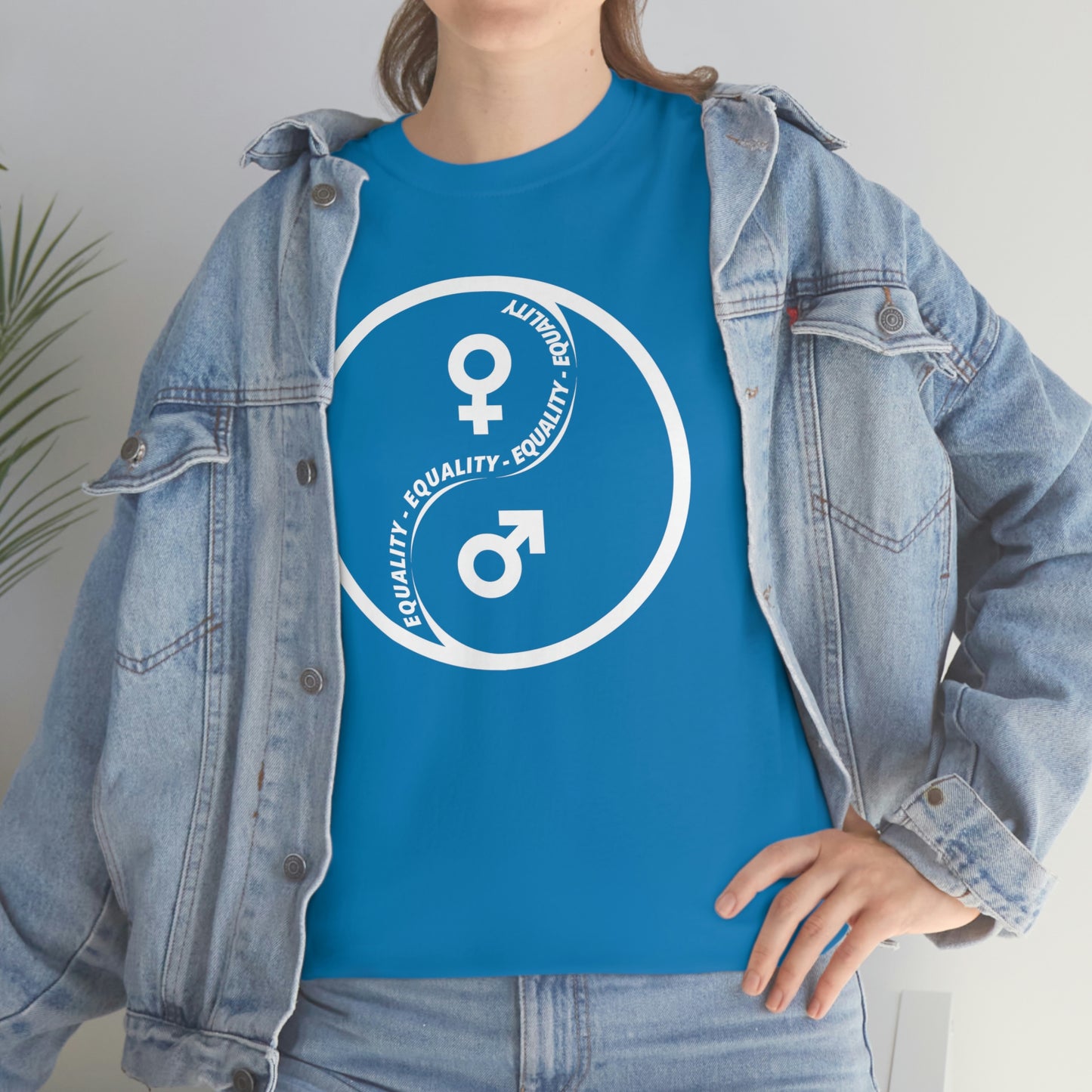Yin Yang Equality - Gender Equality - Unisex Heavy Cotton Tee