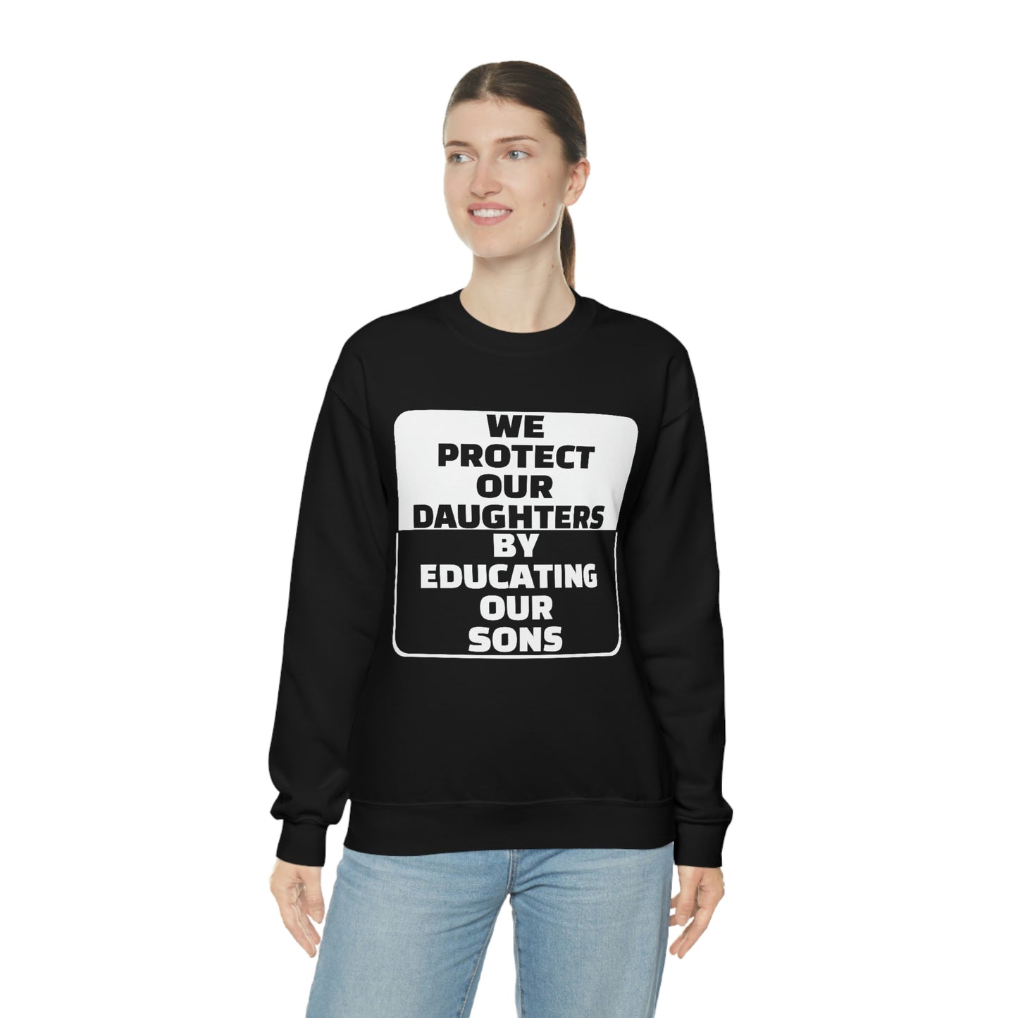 Educate our Sons - Gender Equality - Unisex Heavy Blend™ Crewneck Sweatshirt