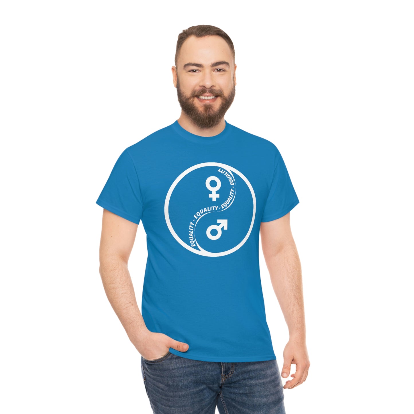 Yin Yang Equality - Gender Equality - Unisex Heavy Cotton Tee