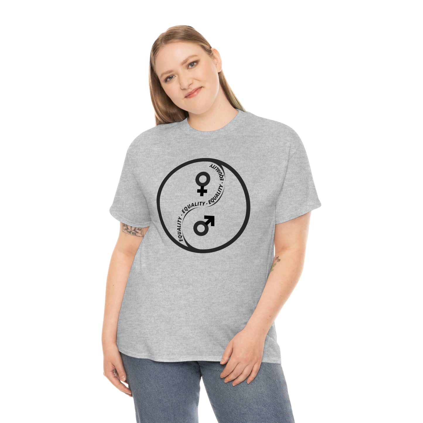 Yin Yang Equality - Gender Equality - Unisex Heavy Cotton Tee