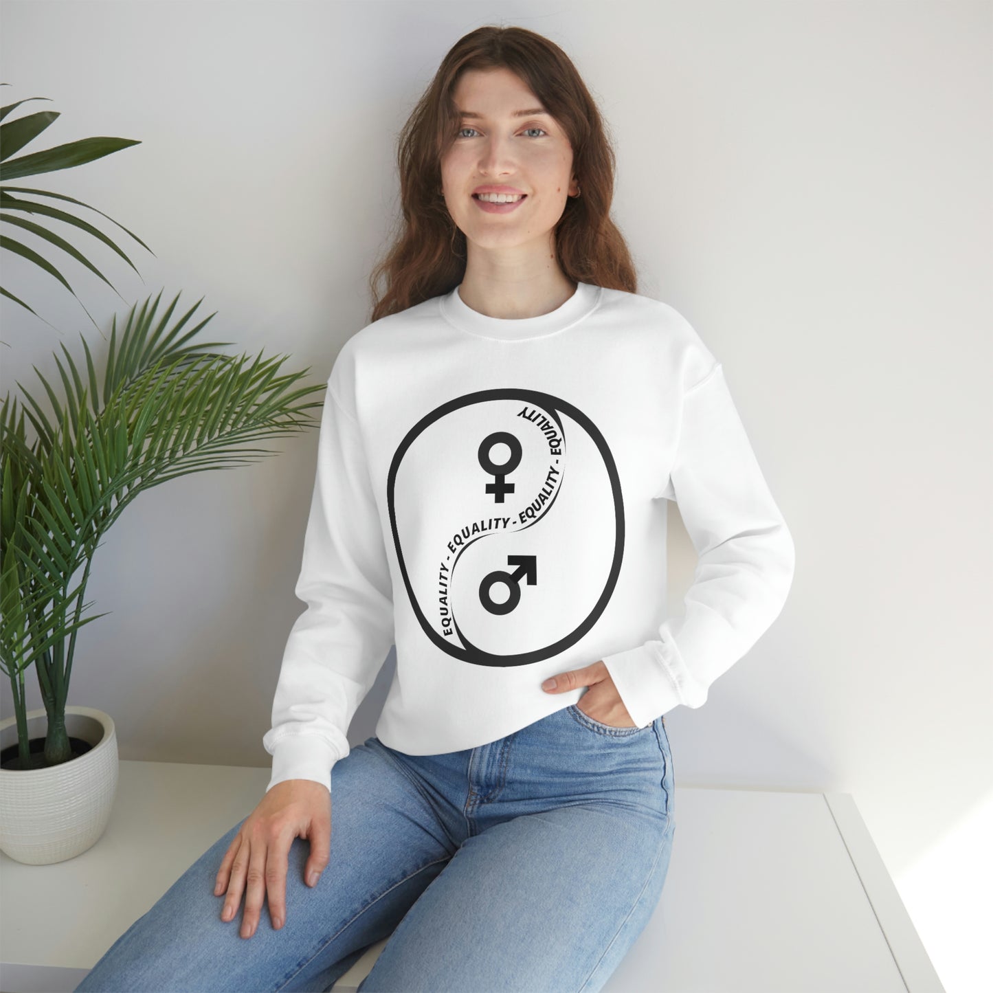 Yin Yang Equality - Gender Equality - Unisex Heavy Blend™ Crewneck Sweatshirt