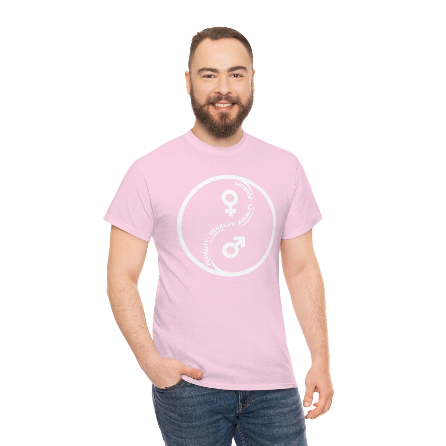 Yin Yang Equality - Gender Equality - Unisex Heavy Cotton Tee