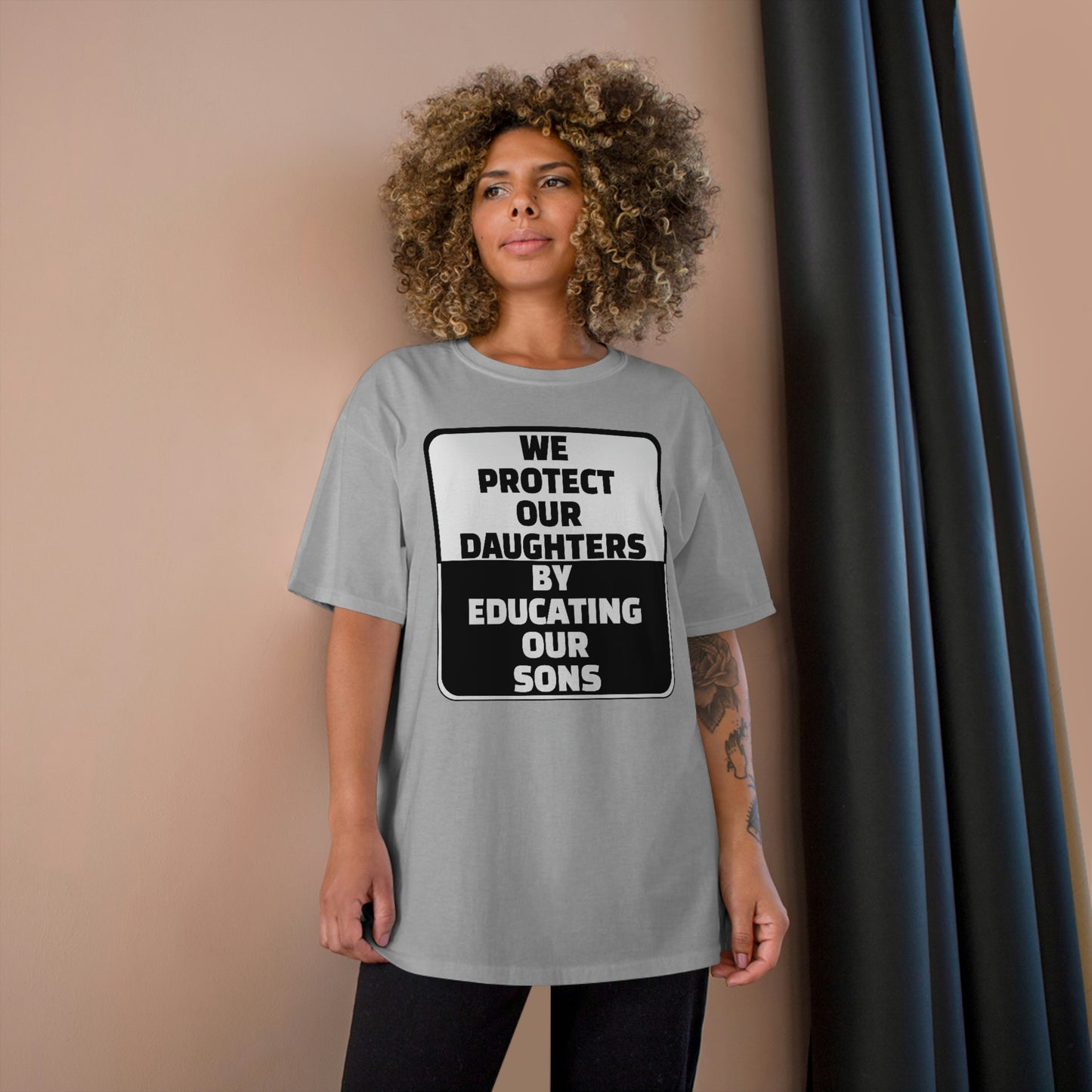 Educate our Sons - Gender Equality - Men's Champion T-Shirt