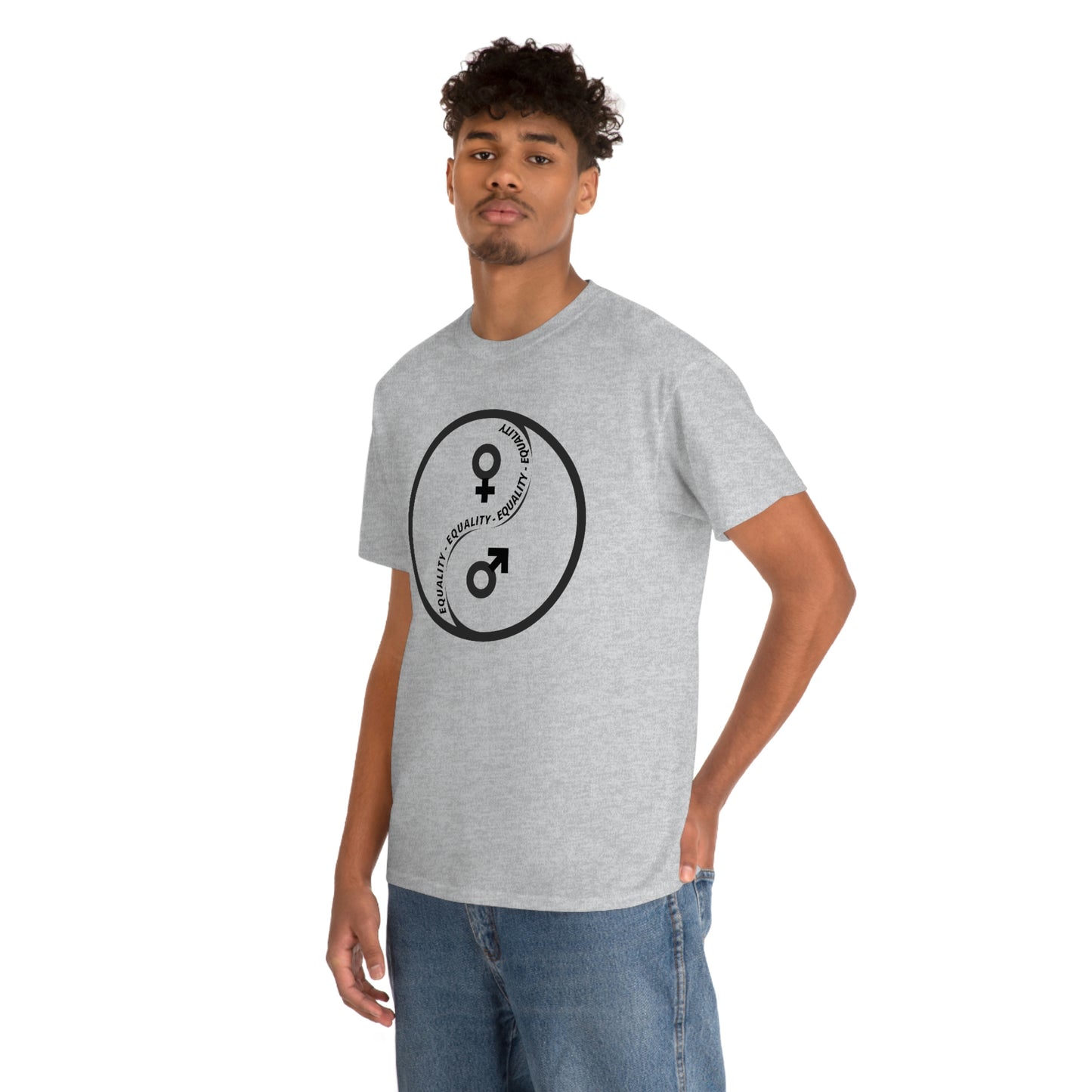 Yin Yang Equality - Gender Equality - Unisex Heavy Cotton Tee