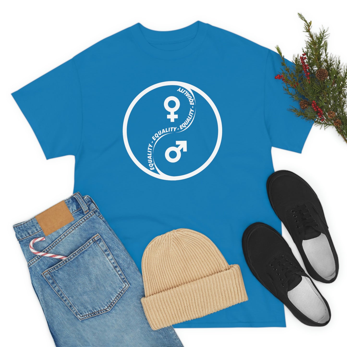 Yin Yang Equality - Gender Equality - Unisex Heavy Cotton Tee