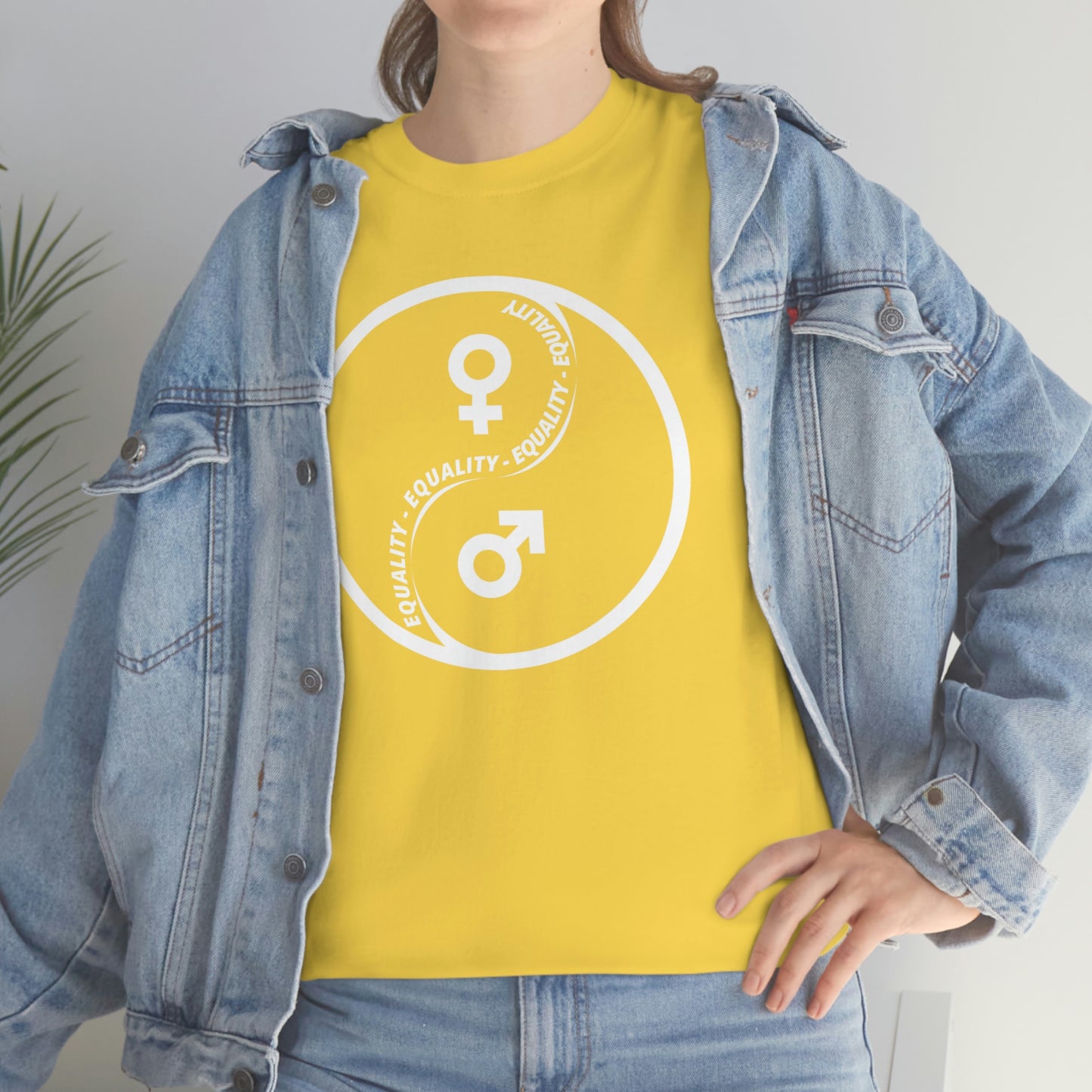 Yin Yang Equality - Gender Equality - Unisex Heavy Cotton Tee