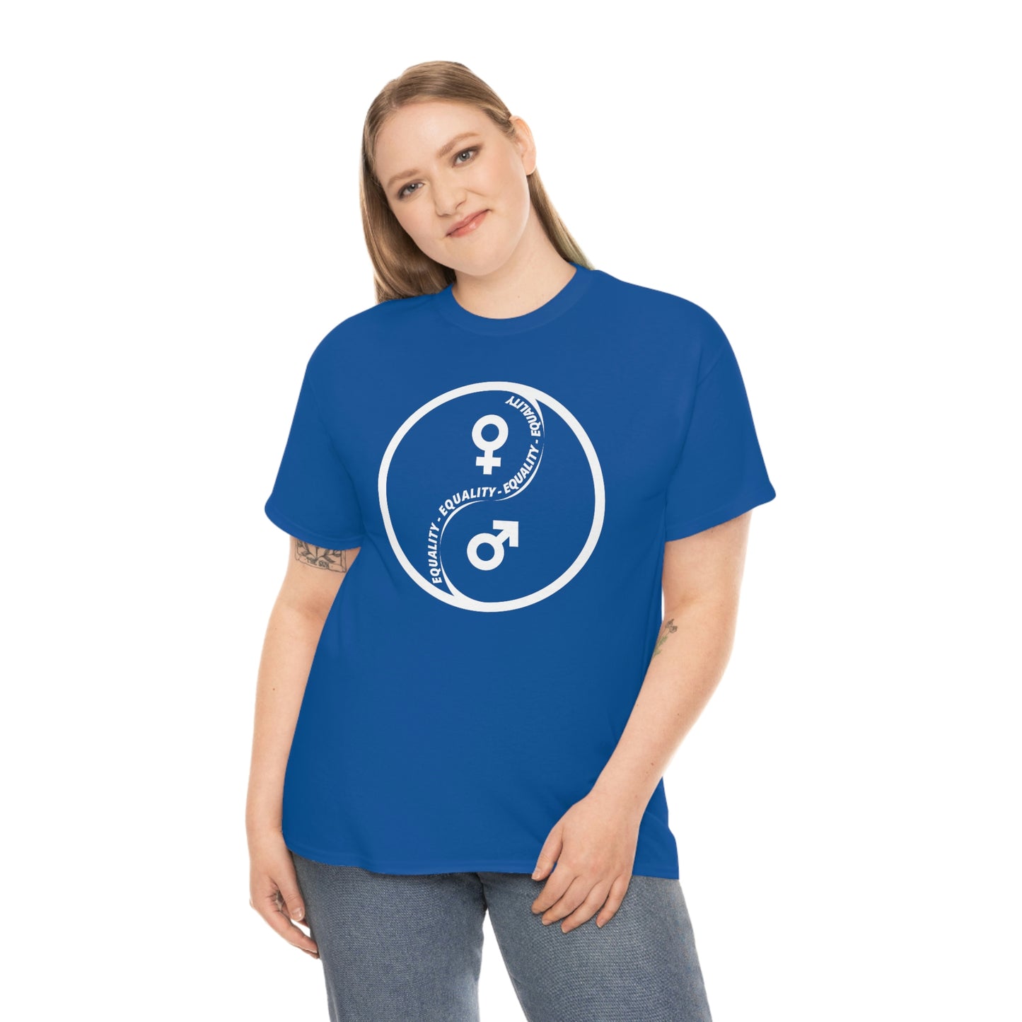 Yin Yang Equality - Gender Equality - Unisex Heavy Cotton Tee