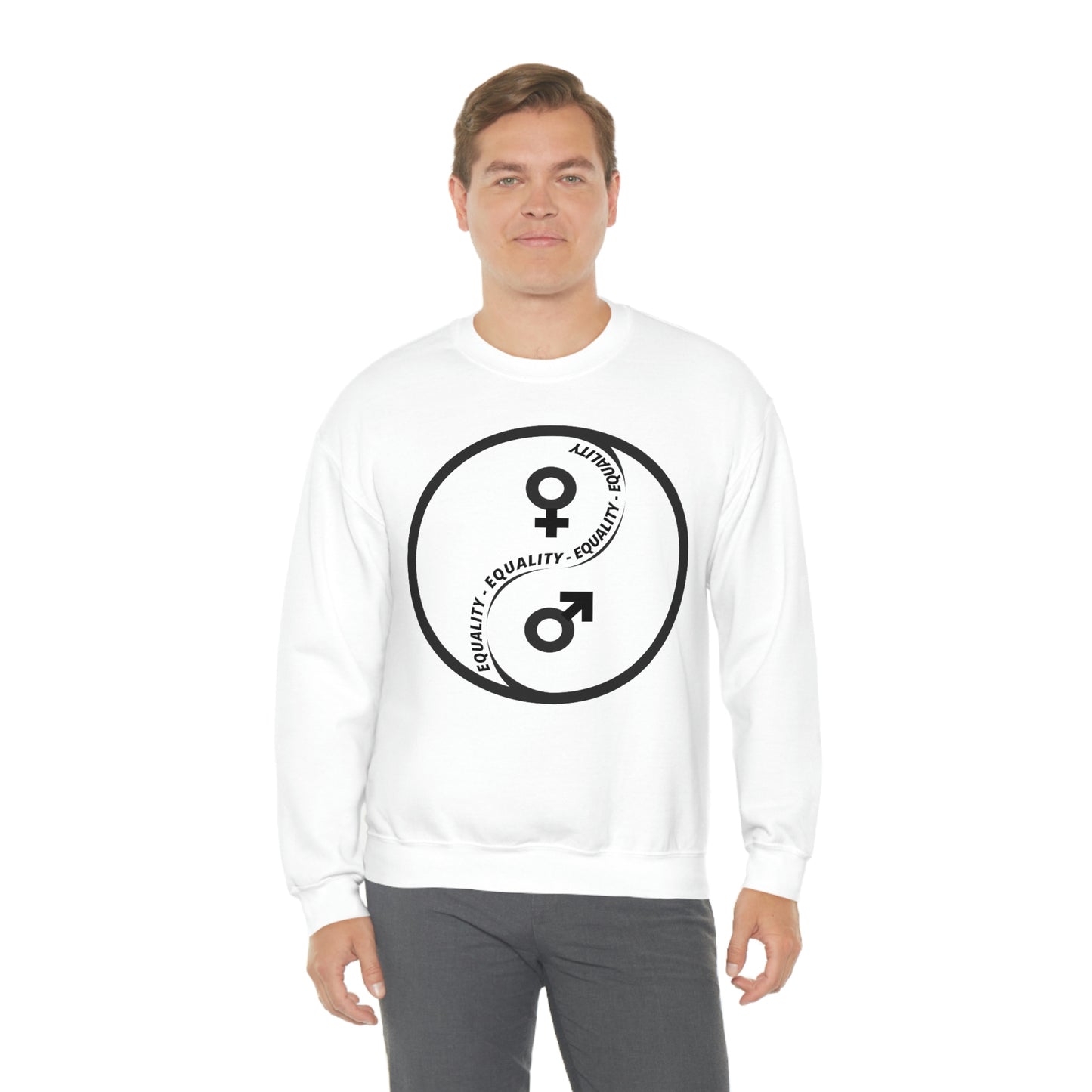 Yin Yang Equality - Gender Equality - Unisex Heavy Blend™ Crewneck Sweatshirt