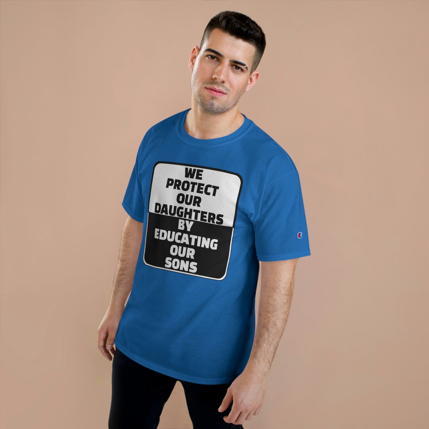 Educate our Sons - Gender Equality - Men's Champion T-Shirt