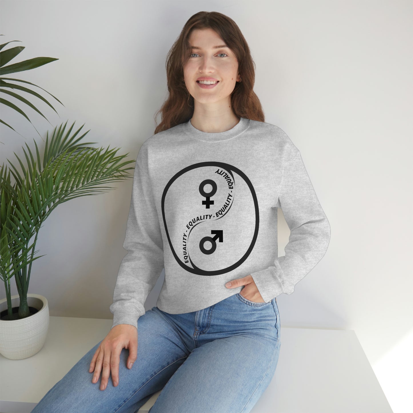 Yin Yang Equality - Gender Equality - Unisex Heavy Blend™ Crewneck Sweatshirt
