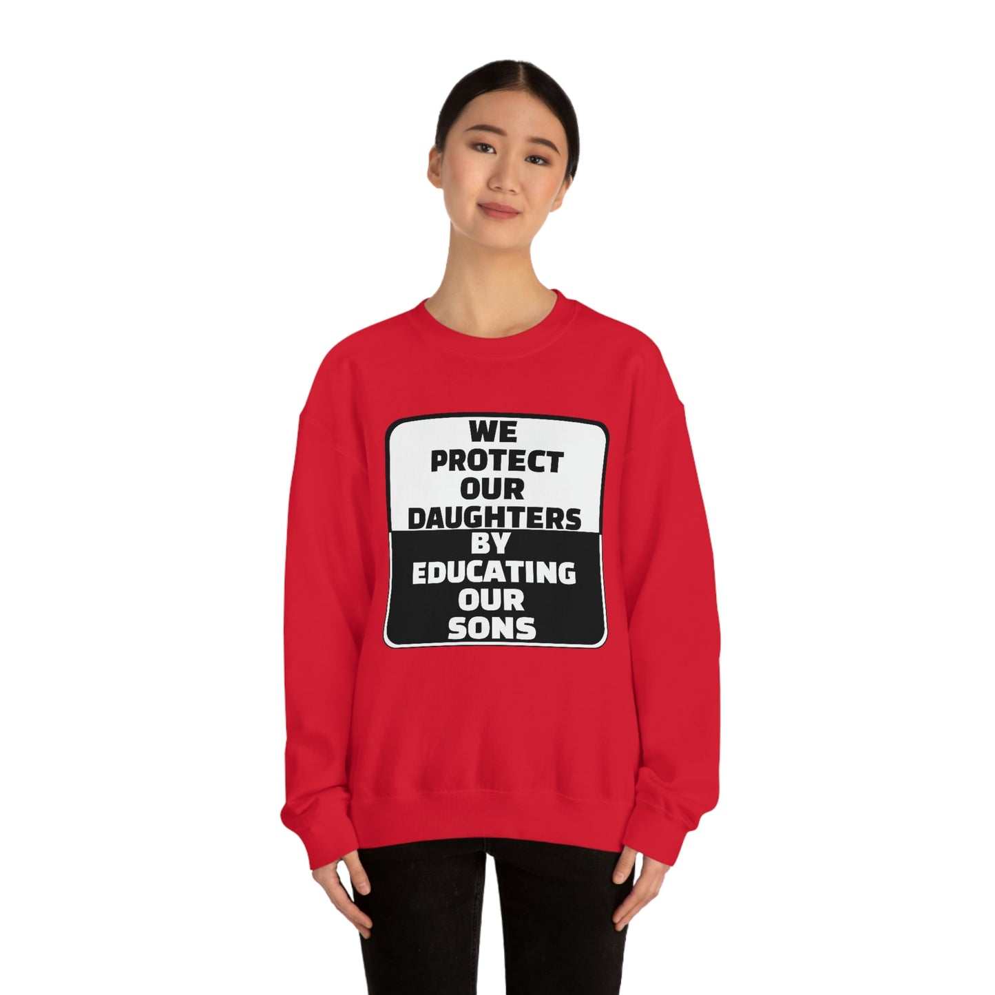 Educate our Sons - Gender Equality - Unisex Heavy Blend™ Crewneck Sweatshirt