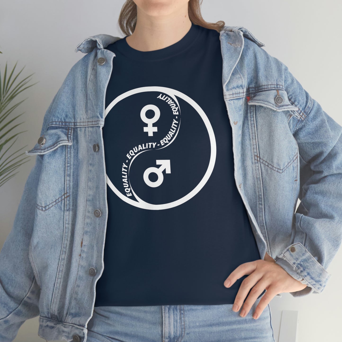 Yin Yang Equality - Gender Equality - Unisex Heavy Cotton Tee