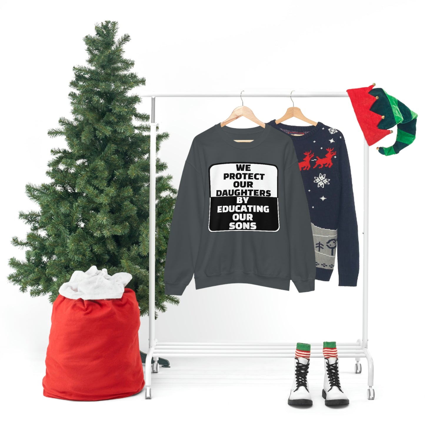 Educate our Sons - Gender Equality - Unisex Heavy Blend™ Crewneck Sweatshirt