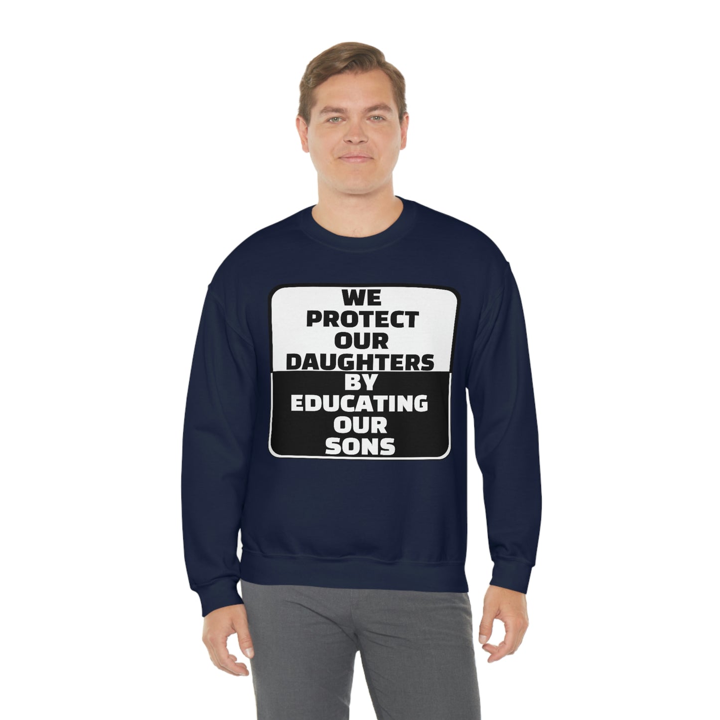 Educate our Sons - Gender Equality - Unisex Heavy Blend™ Crewneck Sweatshirt