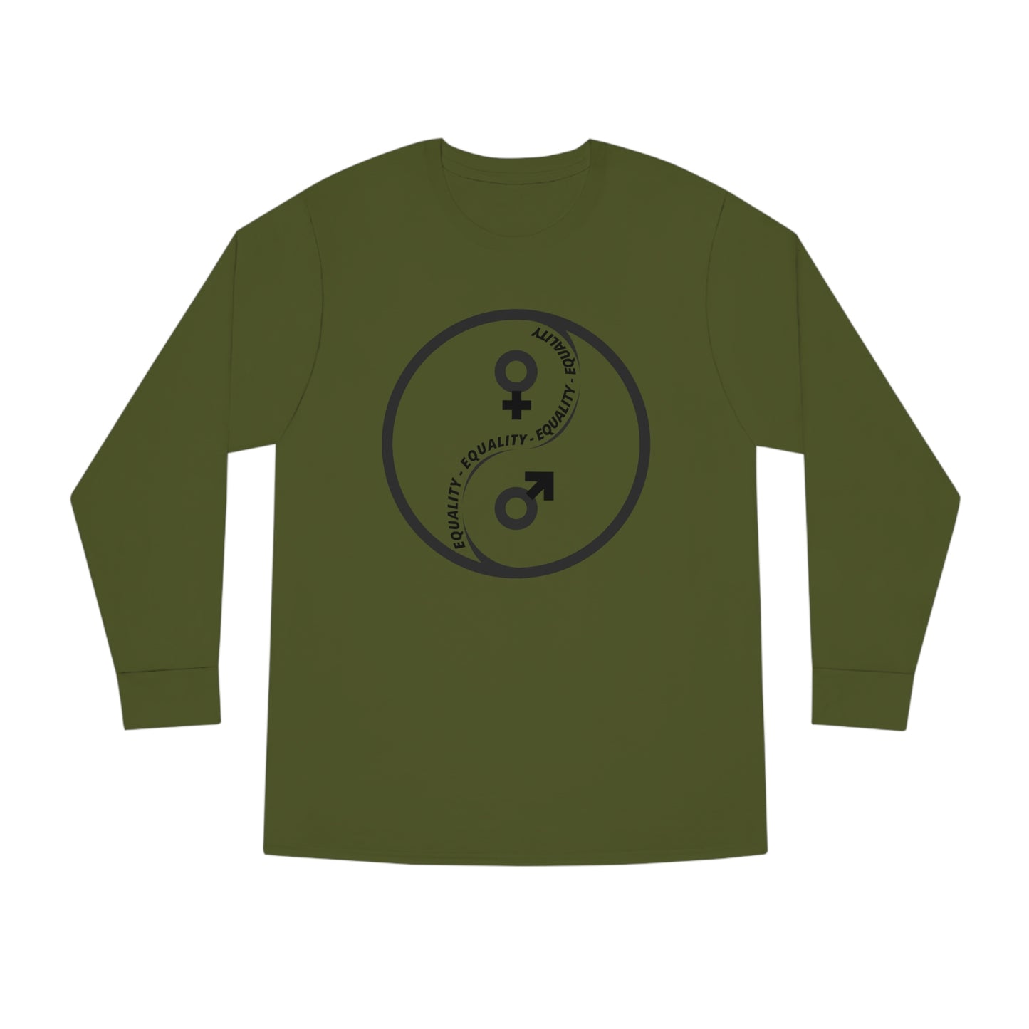 Yin Yang Equality - Gender Equality Men's - Long Sleeve Crewneck Tee