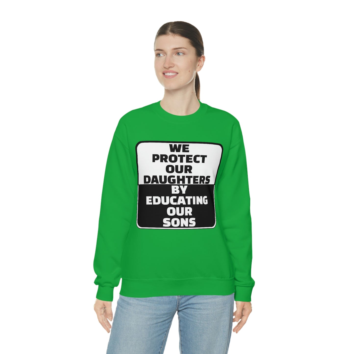 Educate our Sons - Gender Equality - Unisex Heavy Blend™ Crewneck Sweatshirt