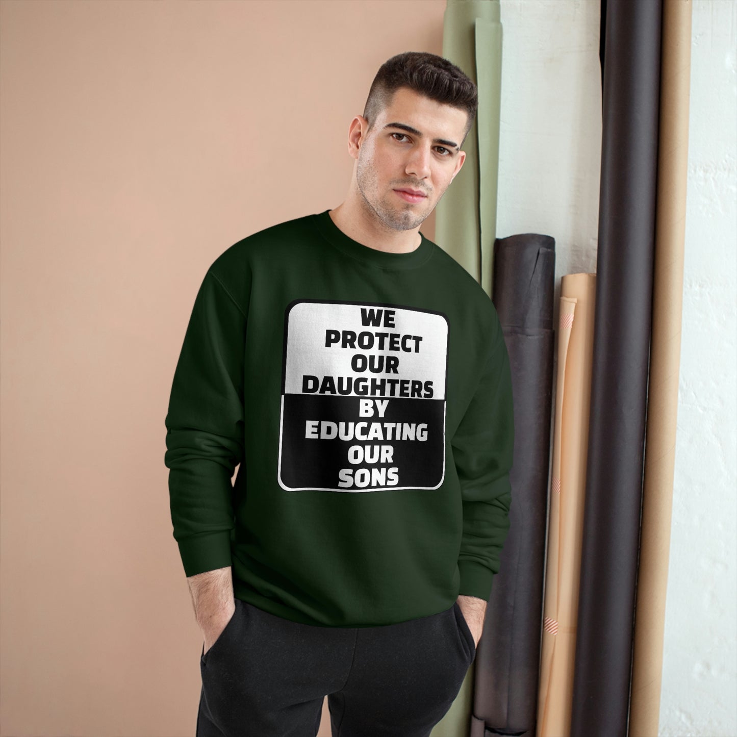 Educate our Sons - Gender Equality - Men's Champion Sweatshirt
