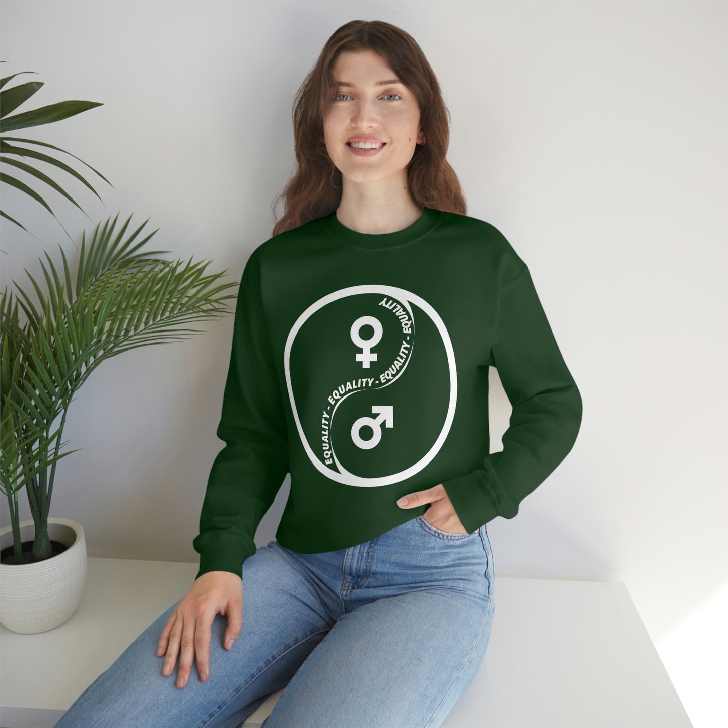 Yin Yang Equality - Gender Equality - Unisex Heavy Blend™ Crewneck Sweatshirt