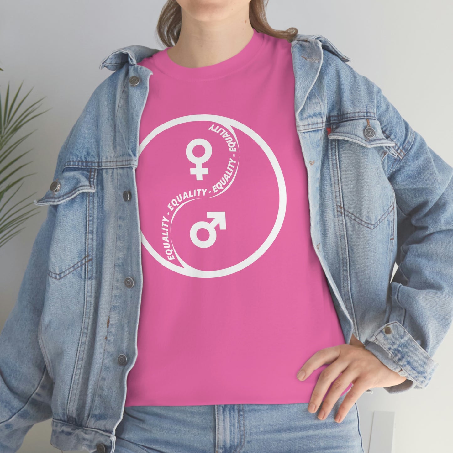 Yin Yang Equality - Gender Equality - Unisex Heavy Cotton Tee