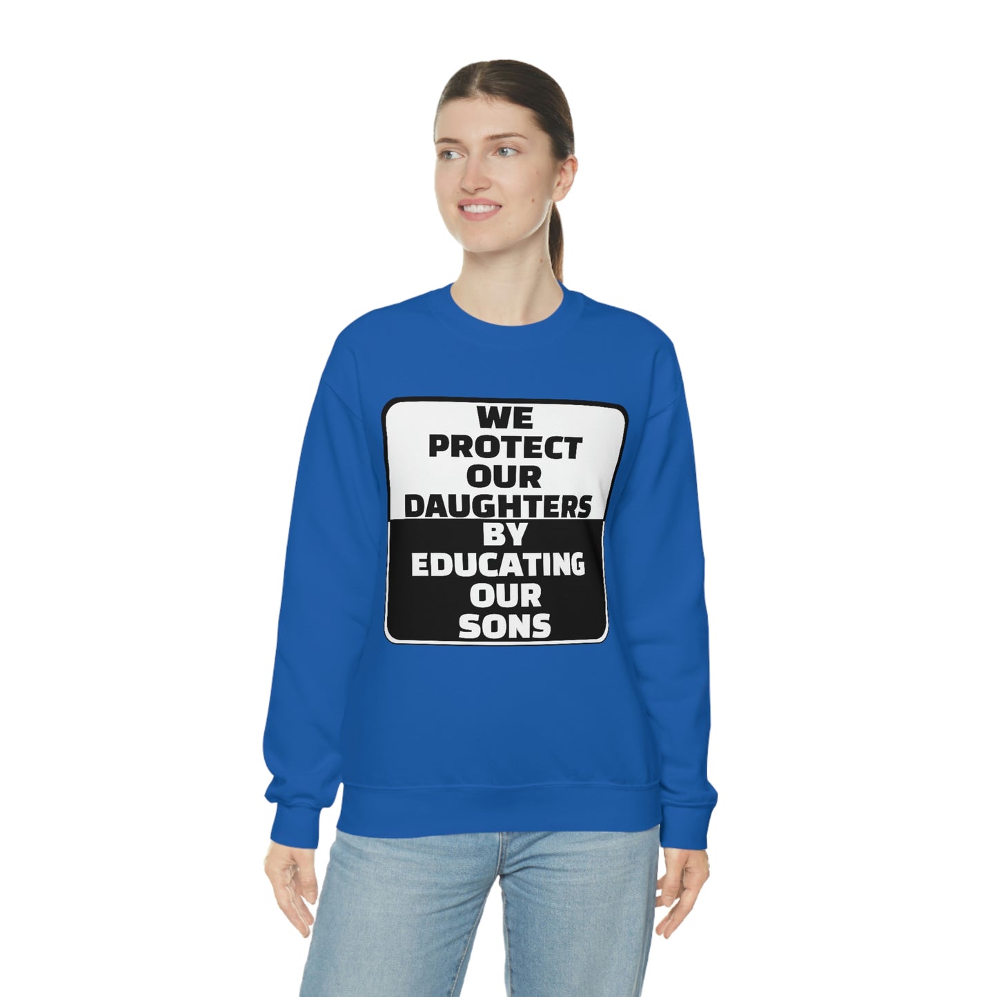 Educate our Sons - Gender Equality - Unisex Heavy Blend™ Crewneck Sweatshirt
