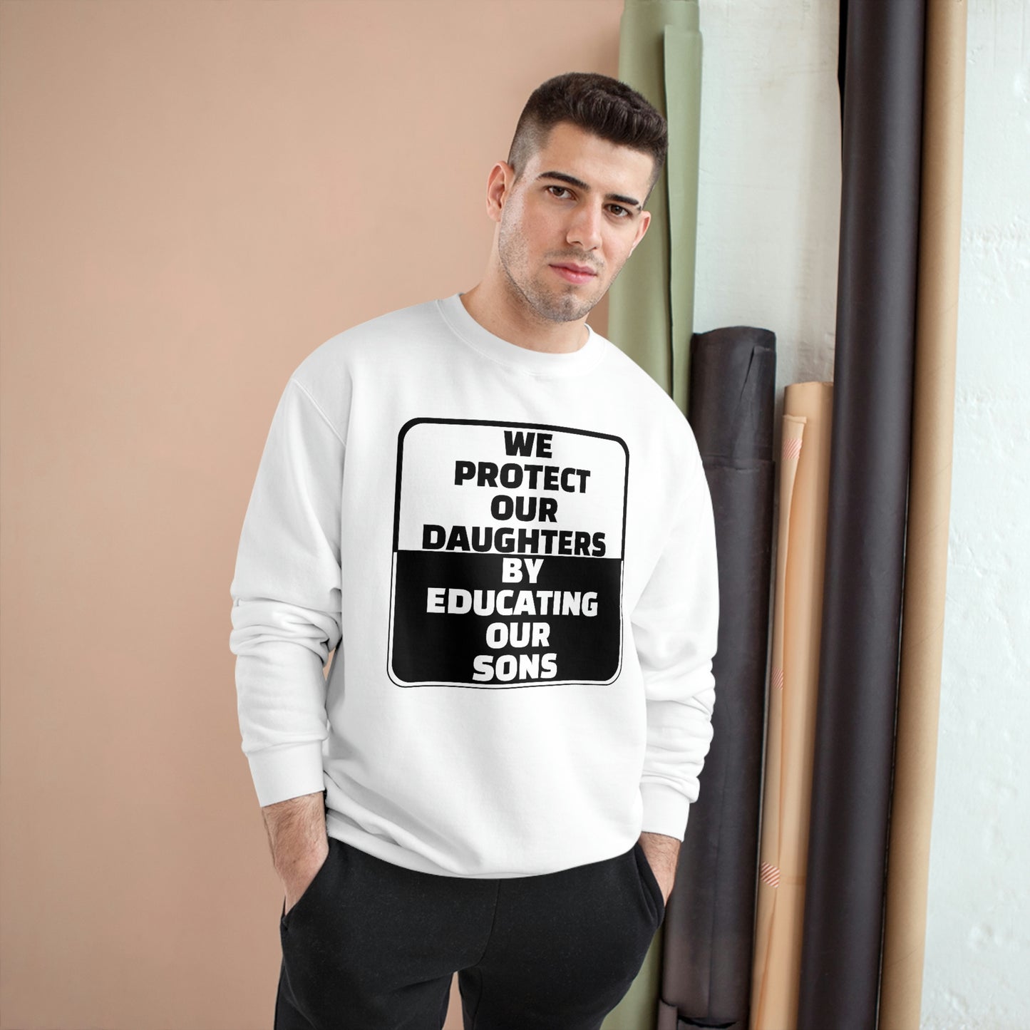 Educate our Sons - Gender Equality - Men's Champion Sweatshirt