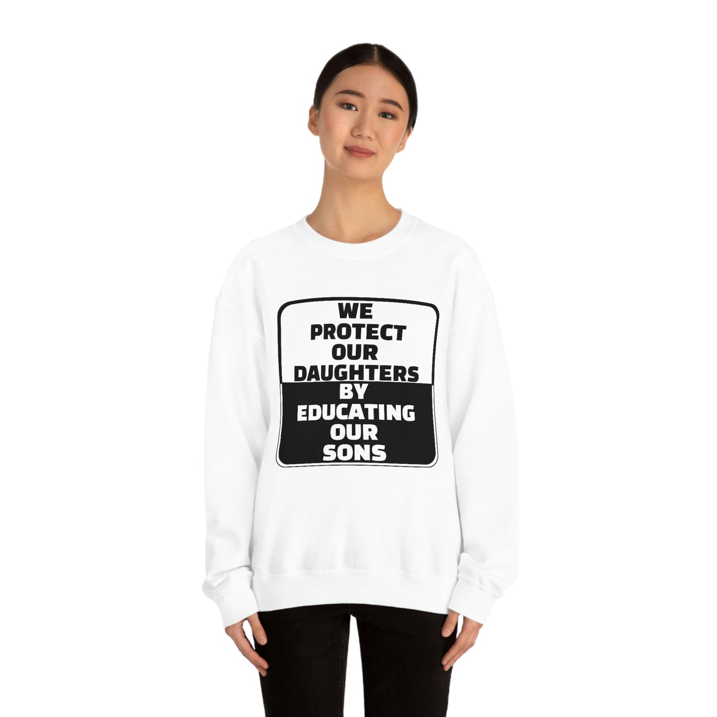 Educate our Sons - Gender Equality - Unisex Heavy Blend™ Crewneck Sweatshirt