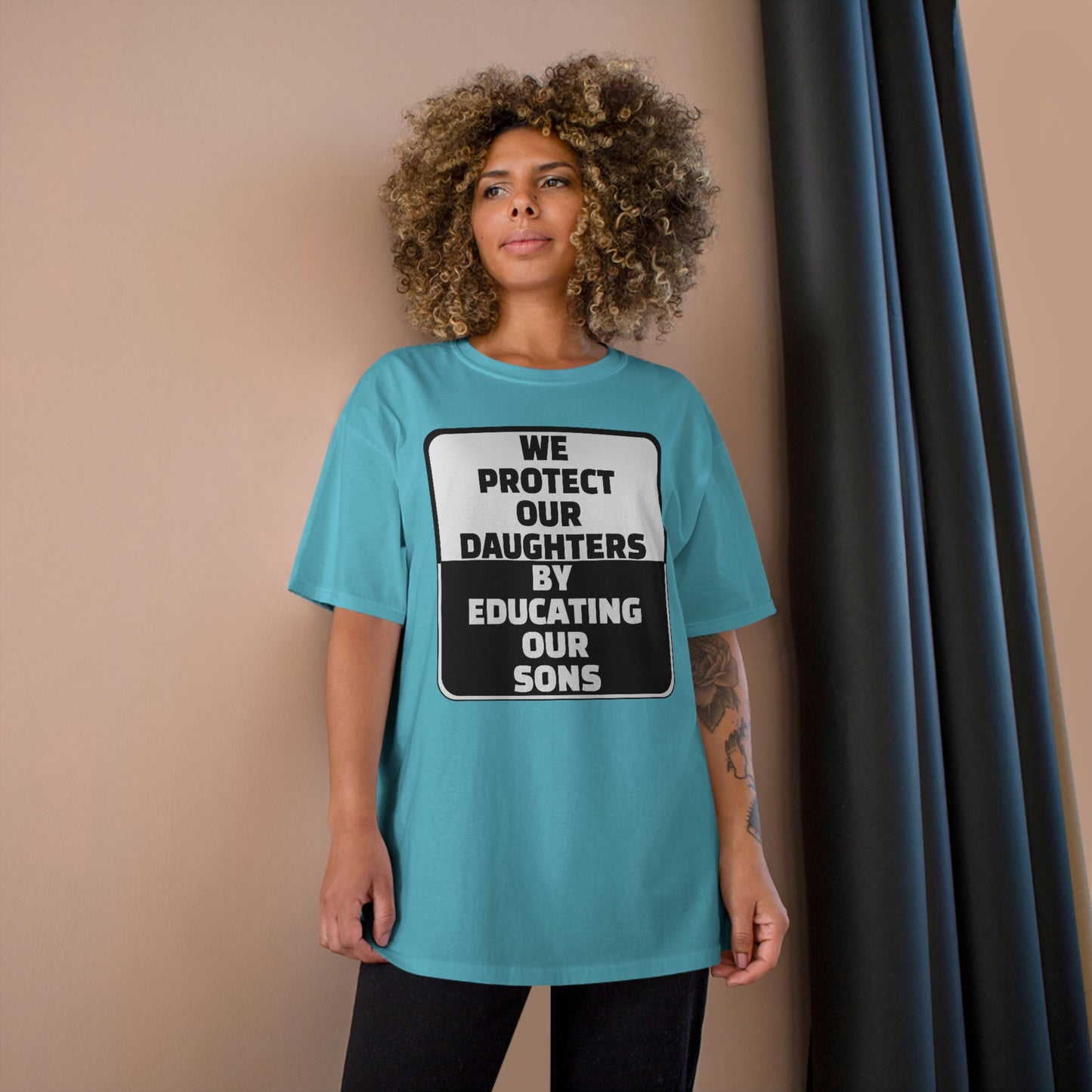 Educate our Sons - Gender Equality - Men's Champion T-Shirt
