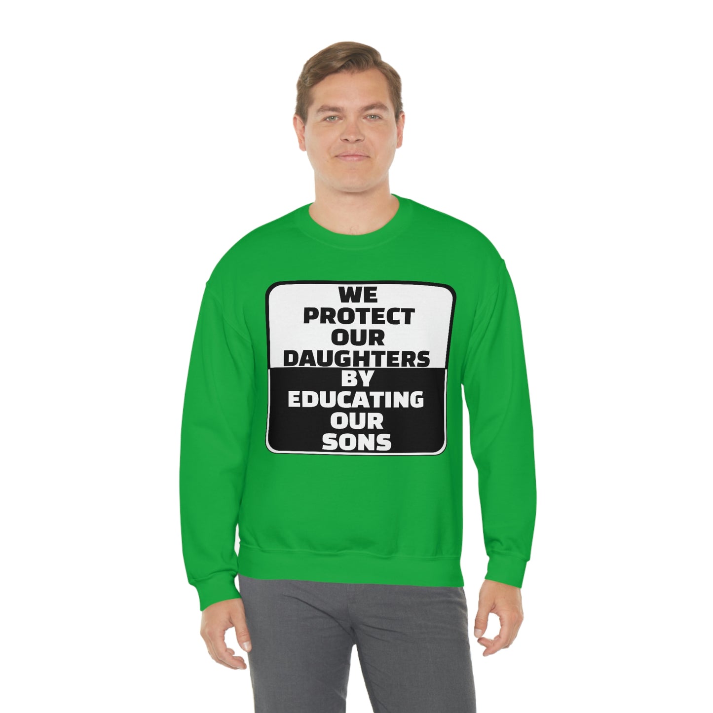 Educate our Sons - Gender Equality - Unisex Heavy Blend™ Crewneck Sweatshirt