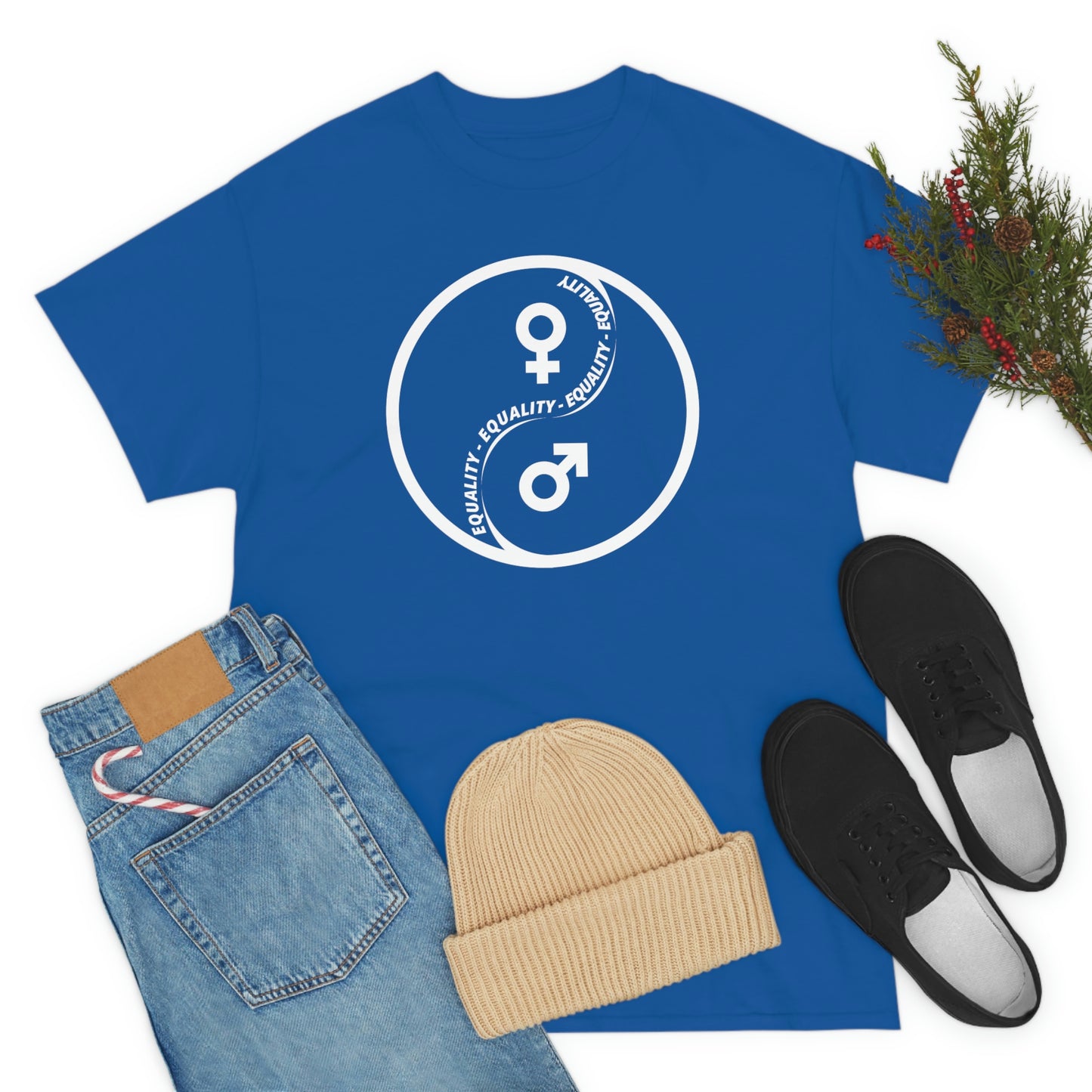 Yin Yang Equality - Gender Equality - Unisex Heavy Cotton Tee