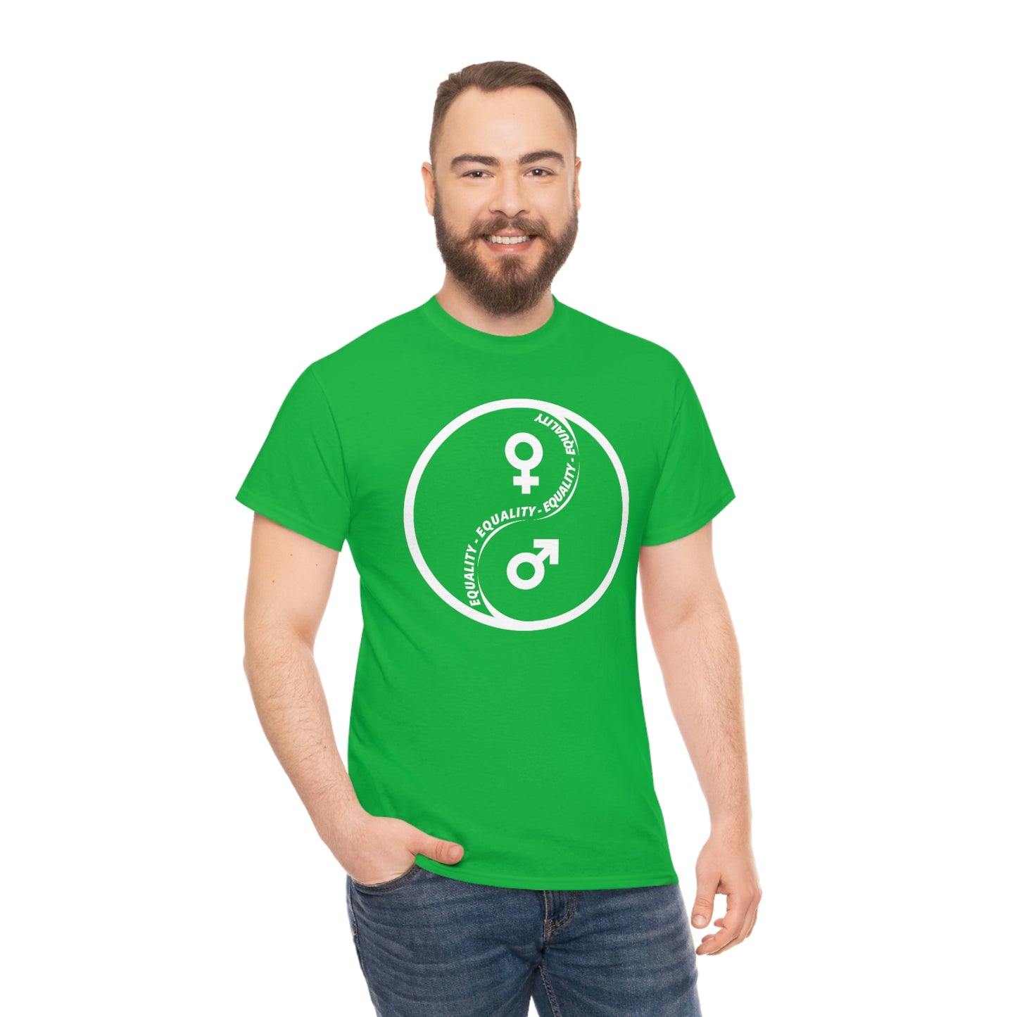 Yin Yang Equality - Gender Equality - Unisex Heavy Cotton Tee