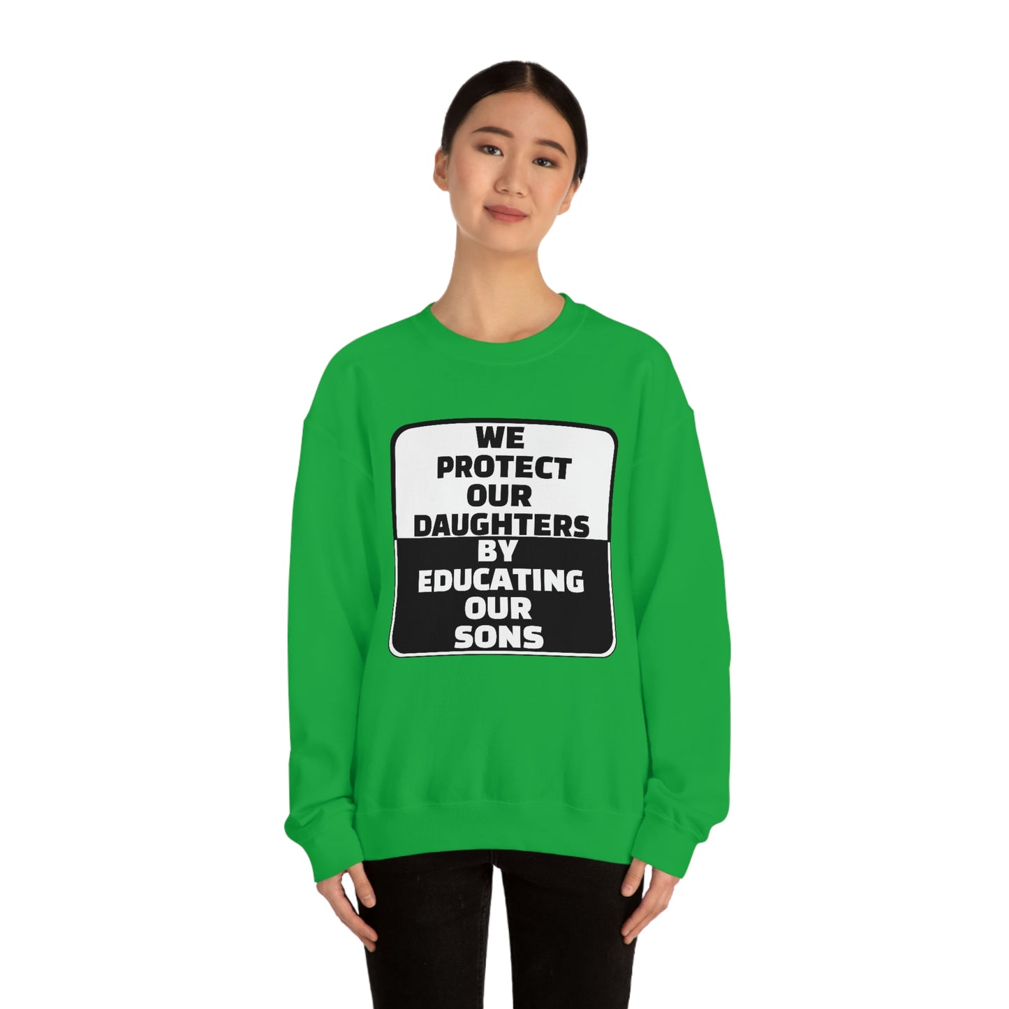 Educate our Sons - Gender Equality - Unisex Heavy Blend™ Crewneck Sweatshirt