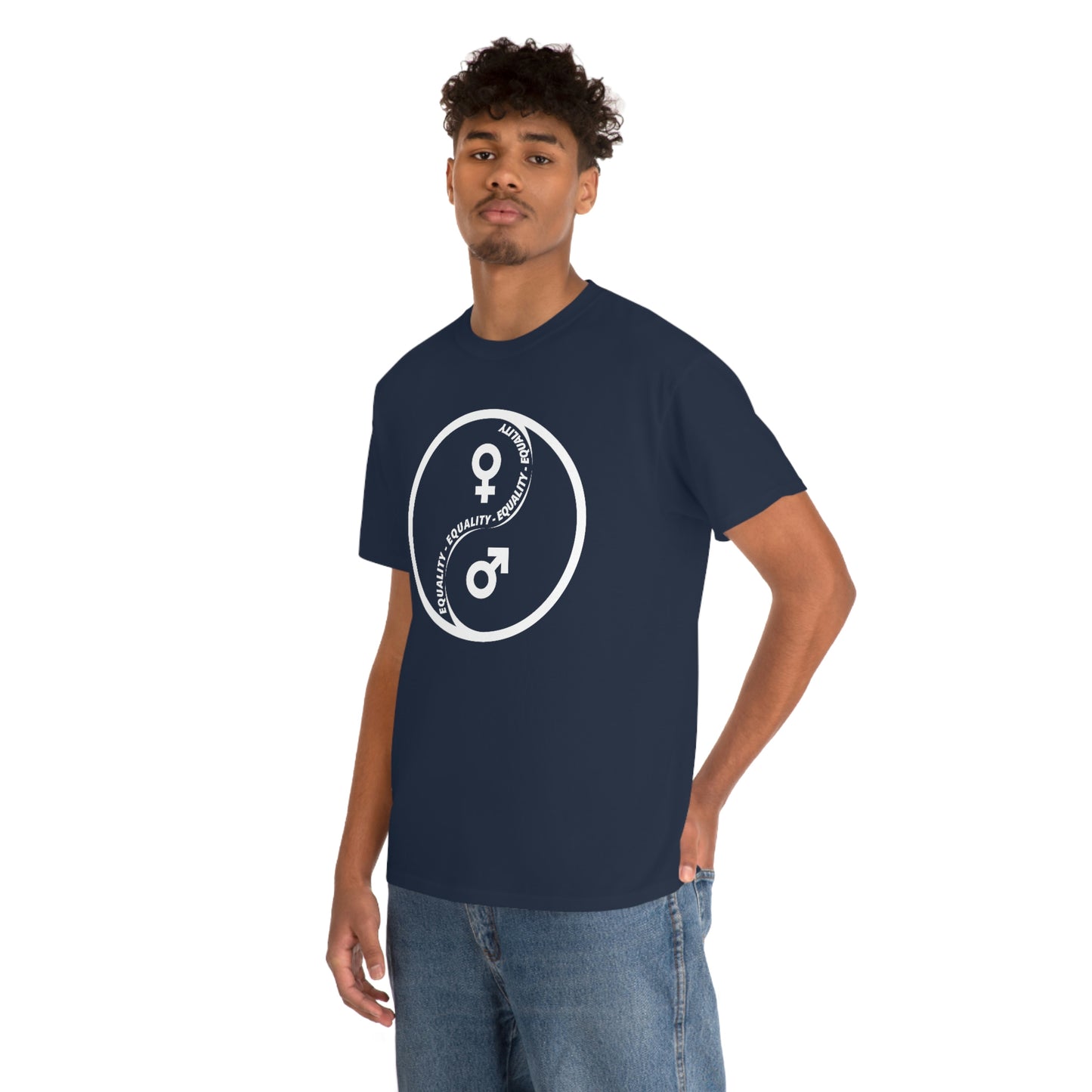 Yin Yang Equality - Gender Equality - Unisex Heavy Cotton Tee