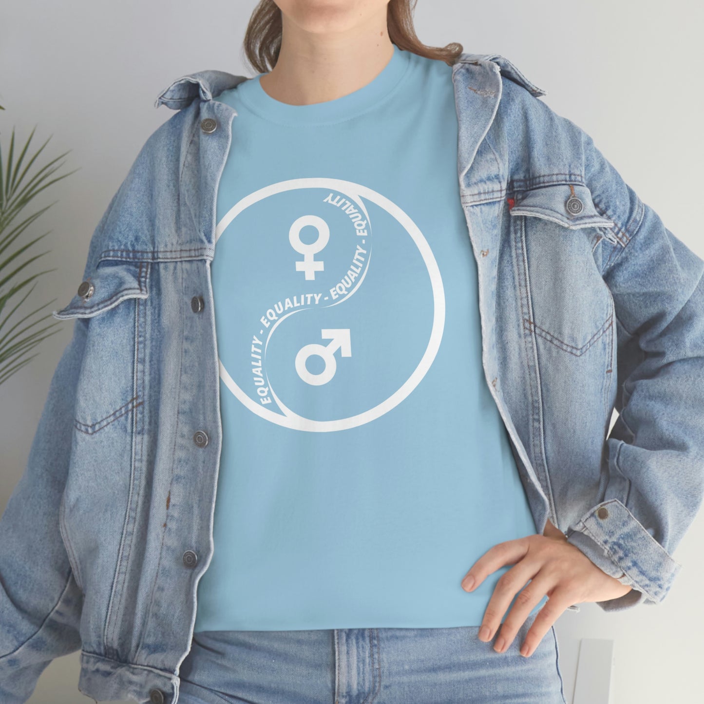 Yin Yang Equality - Gender Equality - Unisex Heavy Cotton Tee