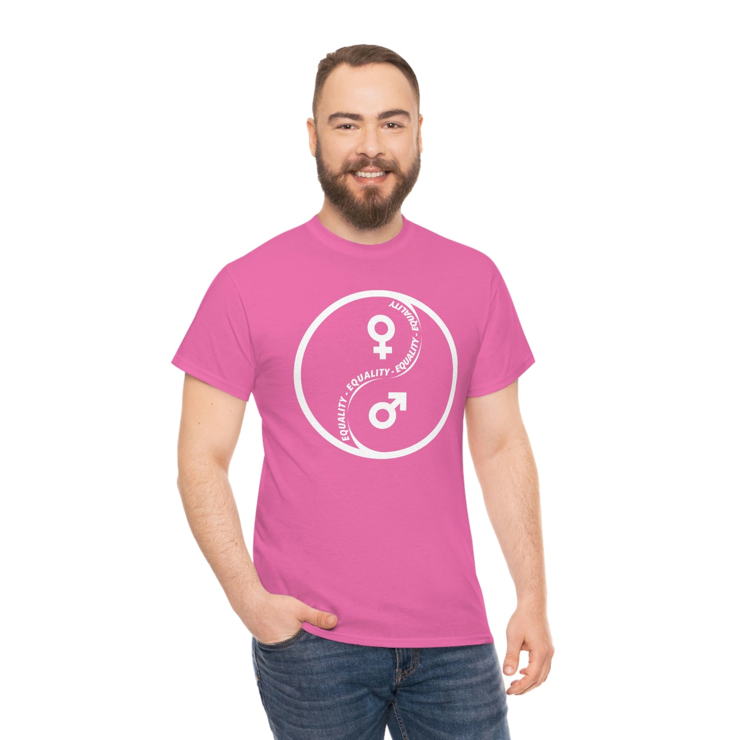 Yin Yang Equality - Gender Equality - Unisex Heavy Cotton Tee