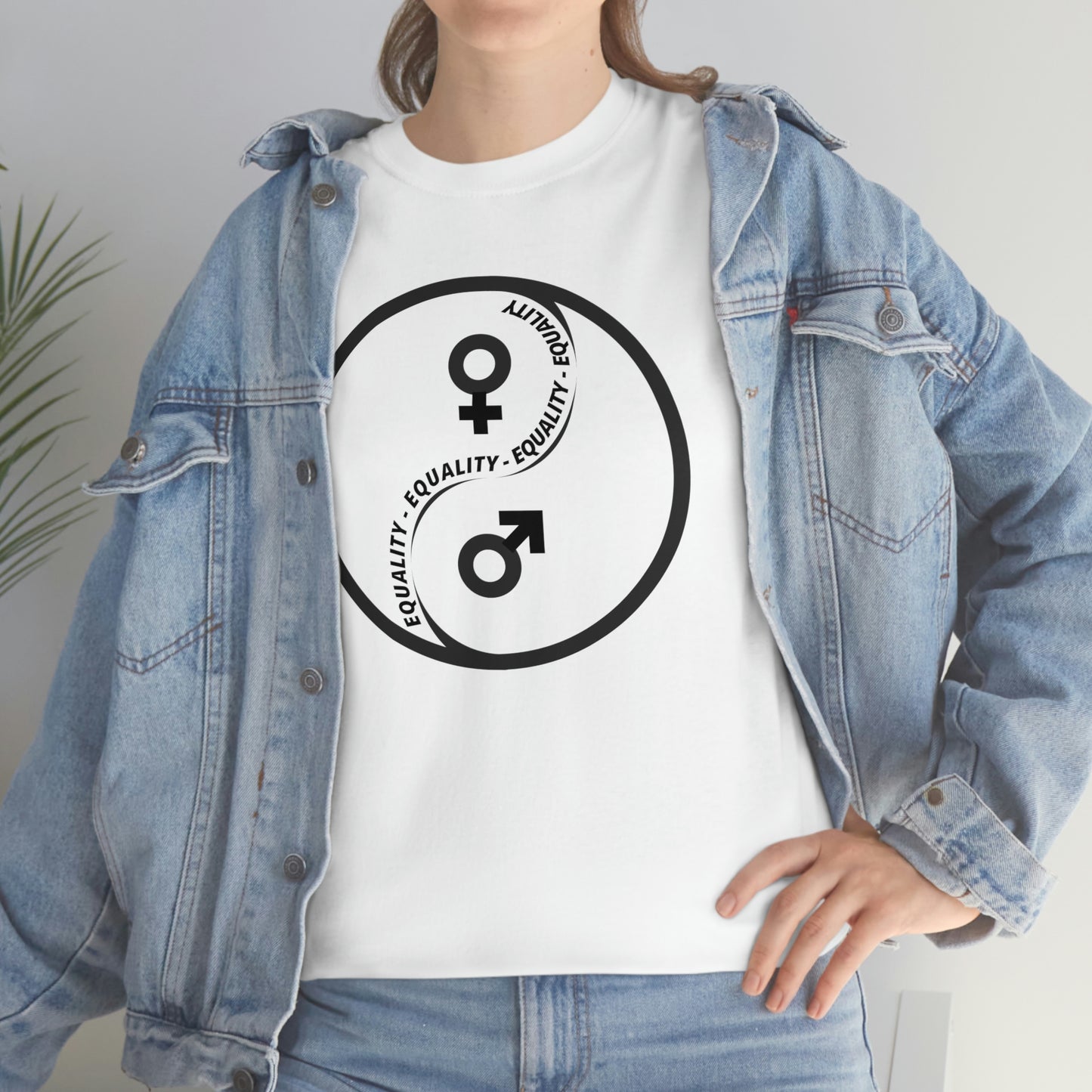 Yin Yang Equality - Gender Equality - Unisex Heavy Cotton Tee