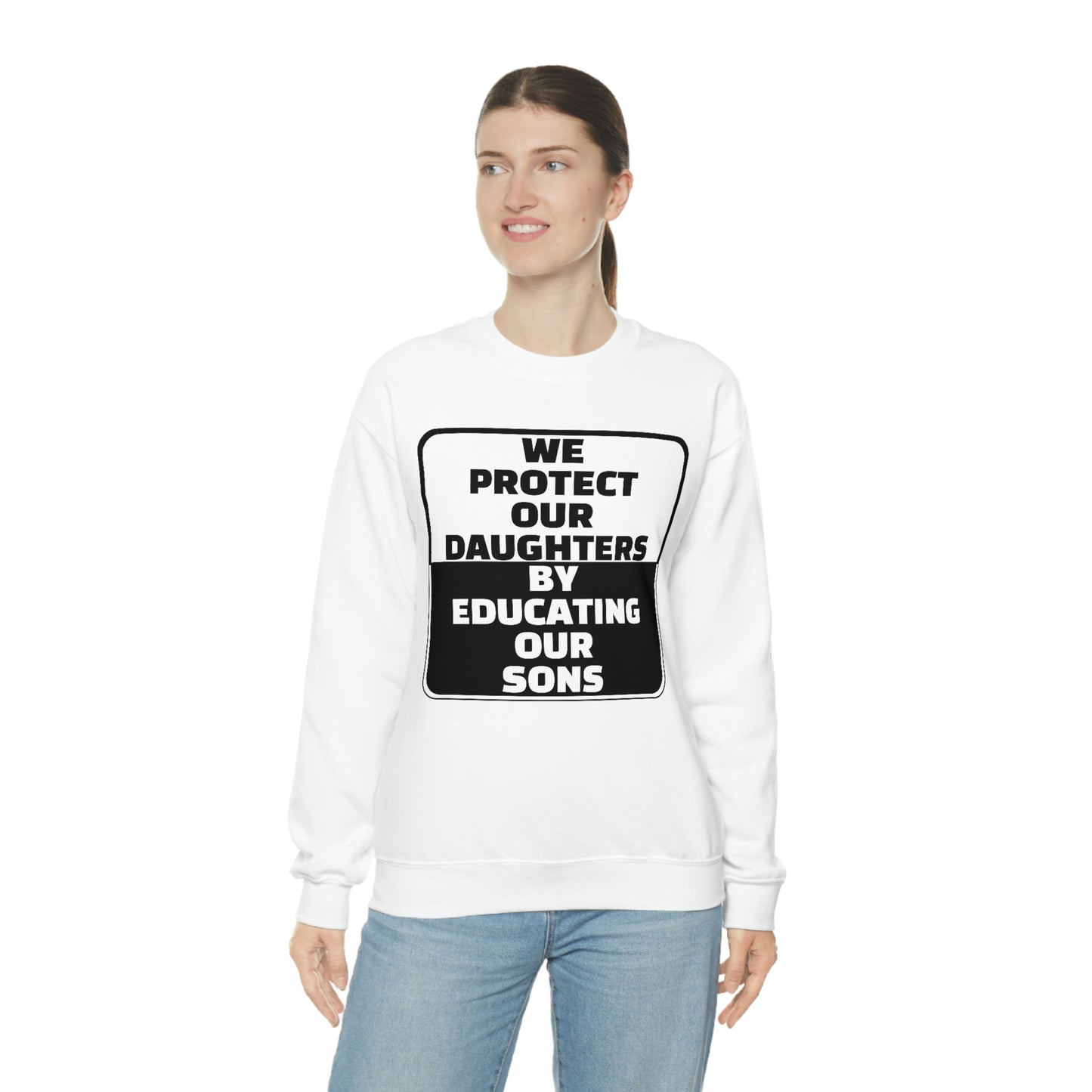 Educate our Sons - Gender Equality - Unisex Heavy Blend™ Crewneck Sweatshirt