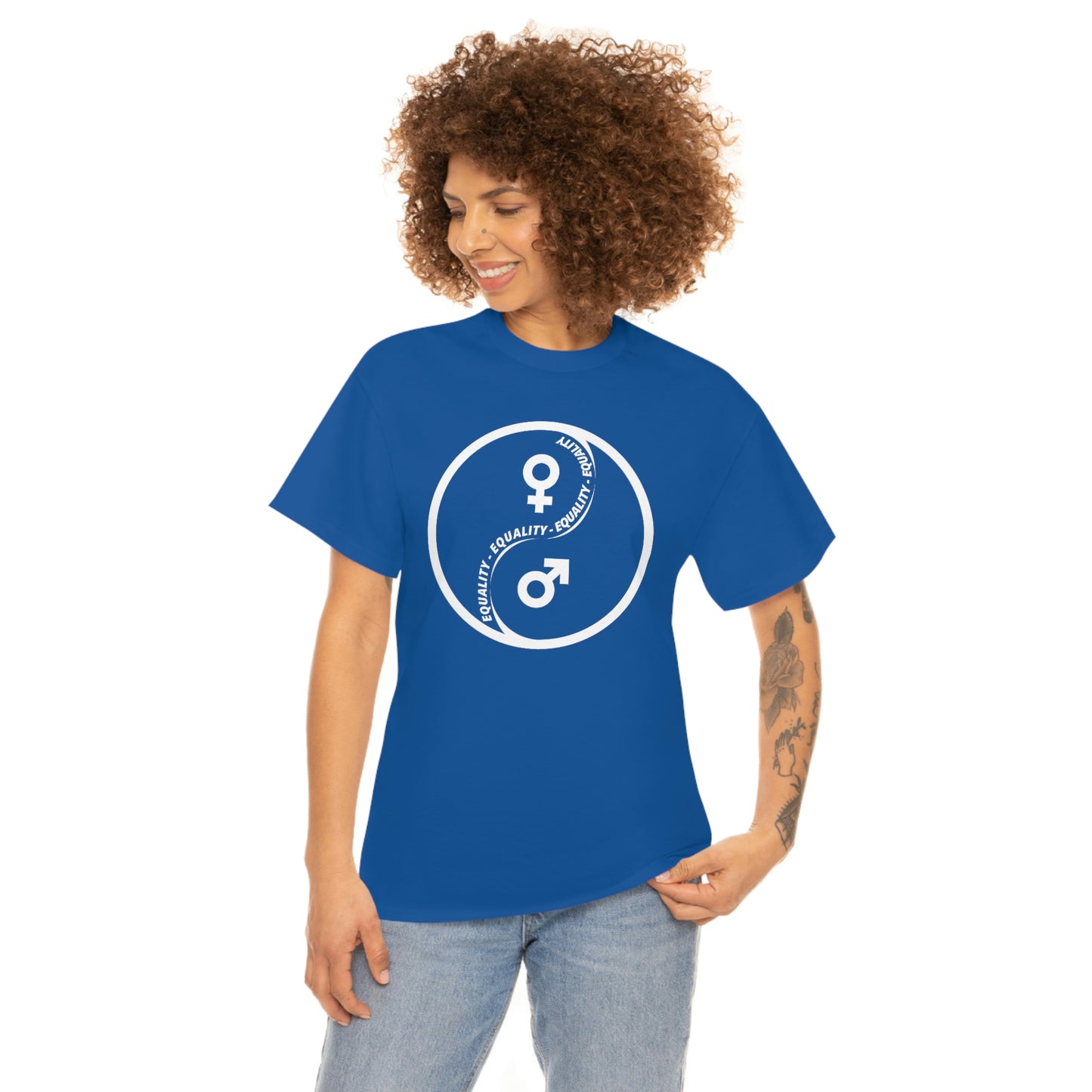Yin Yang Equality - Gender Equality - Unisex Heavy Cotton Tee